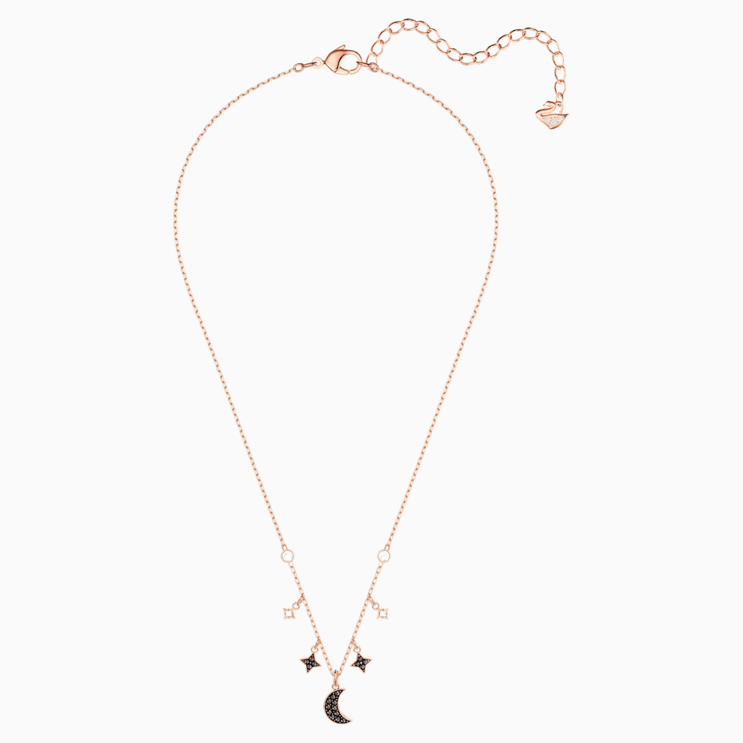 Swarovski Symbolic Moon Necklace, Black 