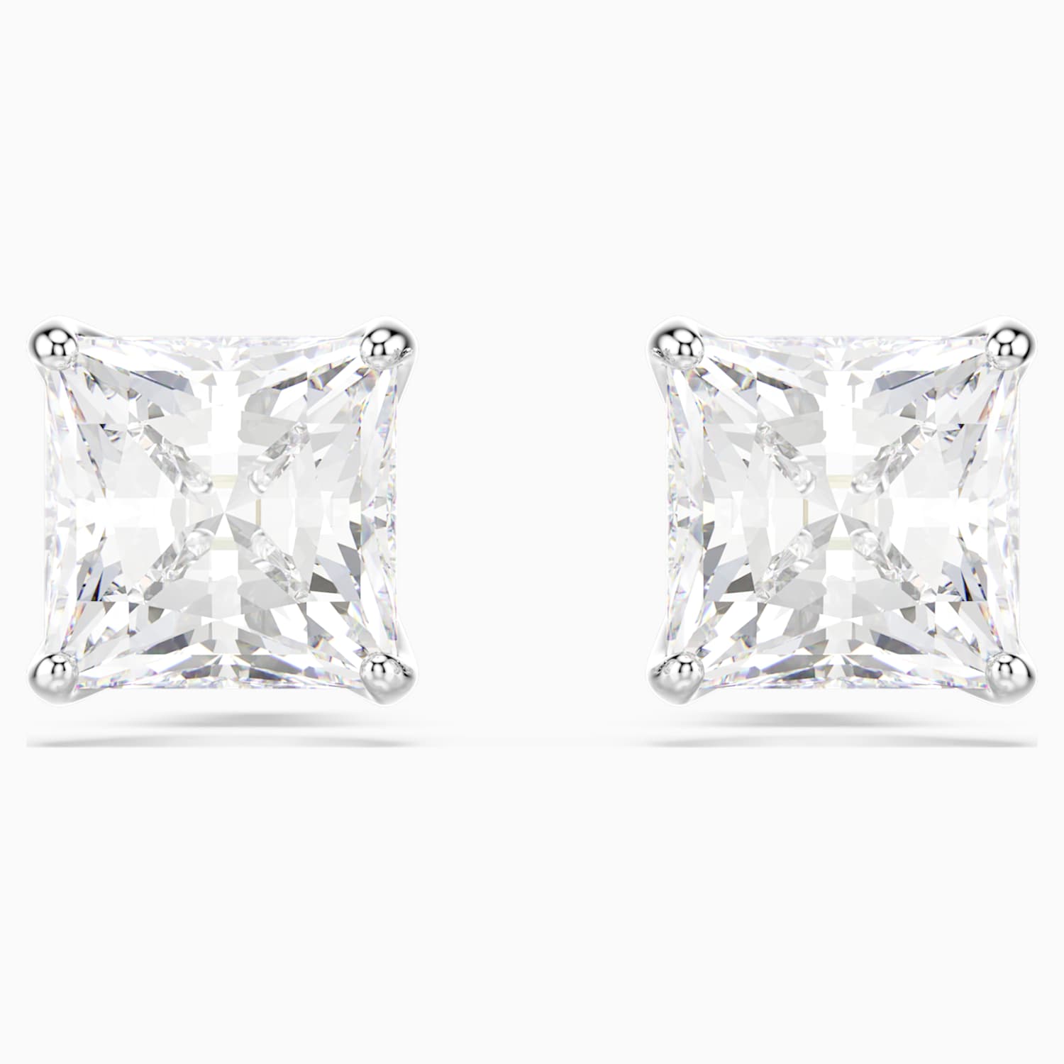 Attract Ohrstecker Weiss Rhodiniert Swarovski Com