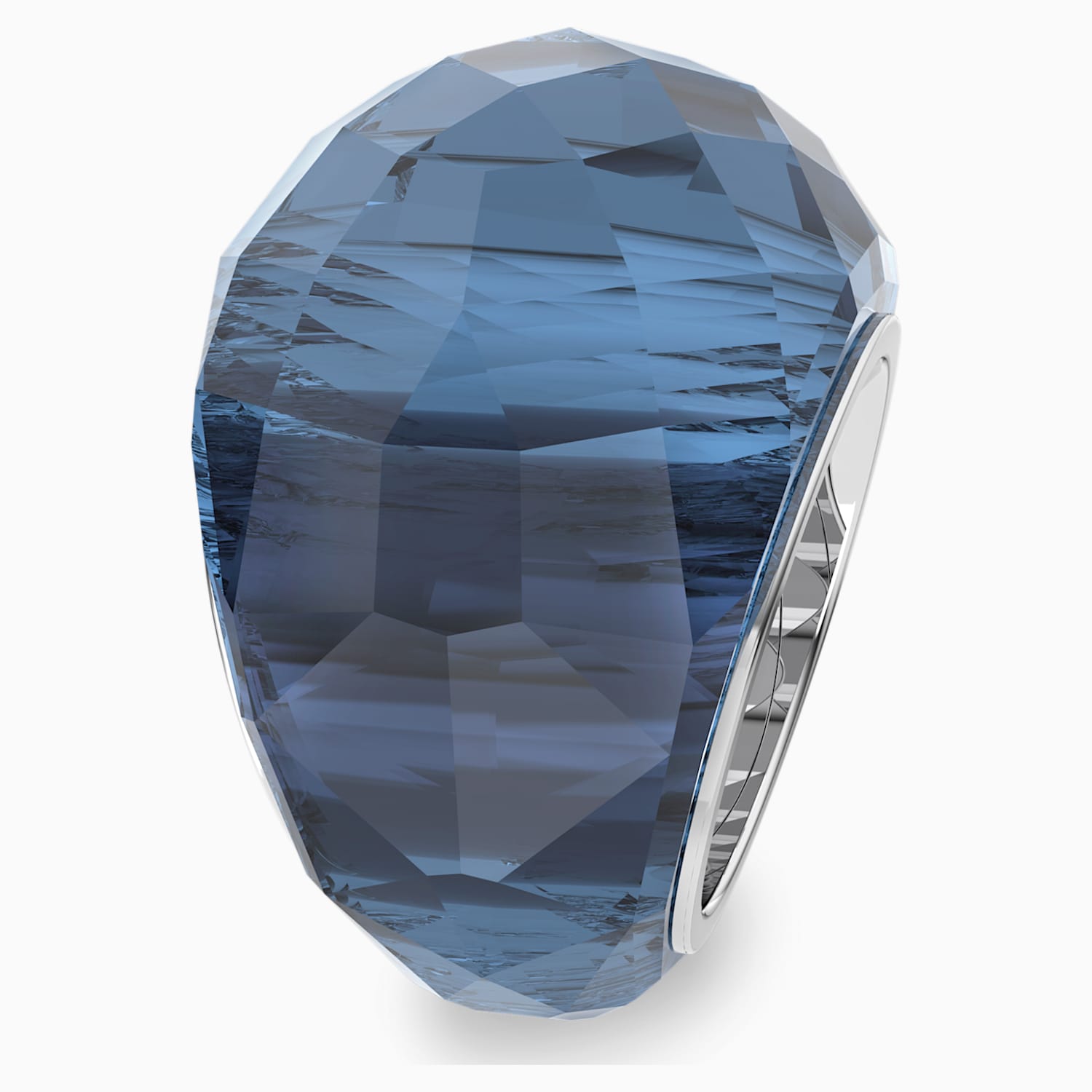Bague Swarovski Nirvana Bleu Acier Inoxydable Swarovski Com