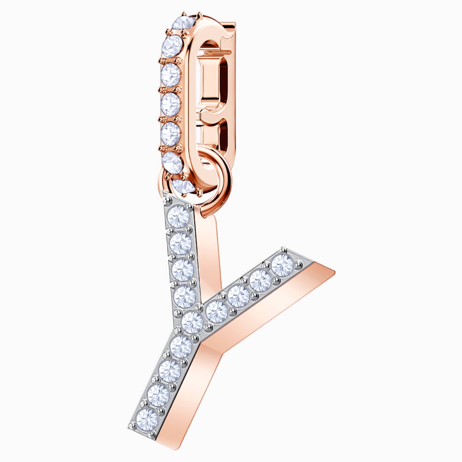 Swarovski Remix Collection Charm Y Beyaz Pembe Altin Rengi Kaplama Swarovski Com