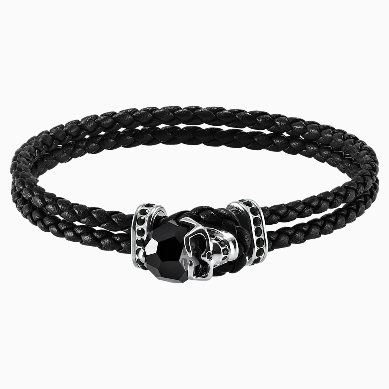 Taddeo Bracelet, Leather, Black 