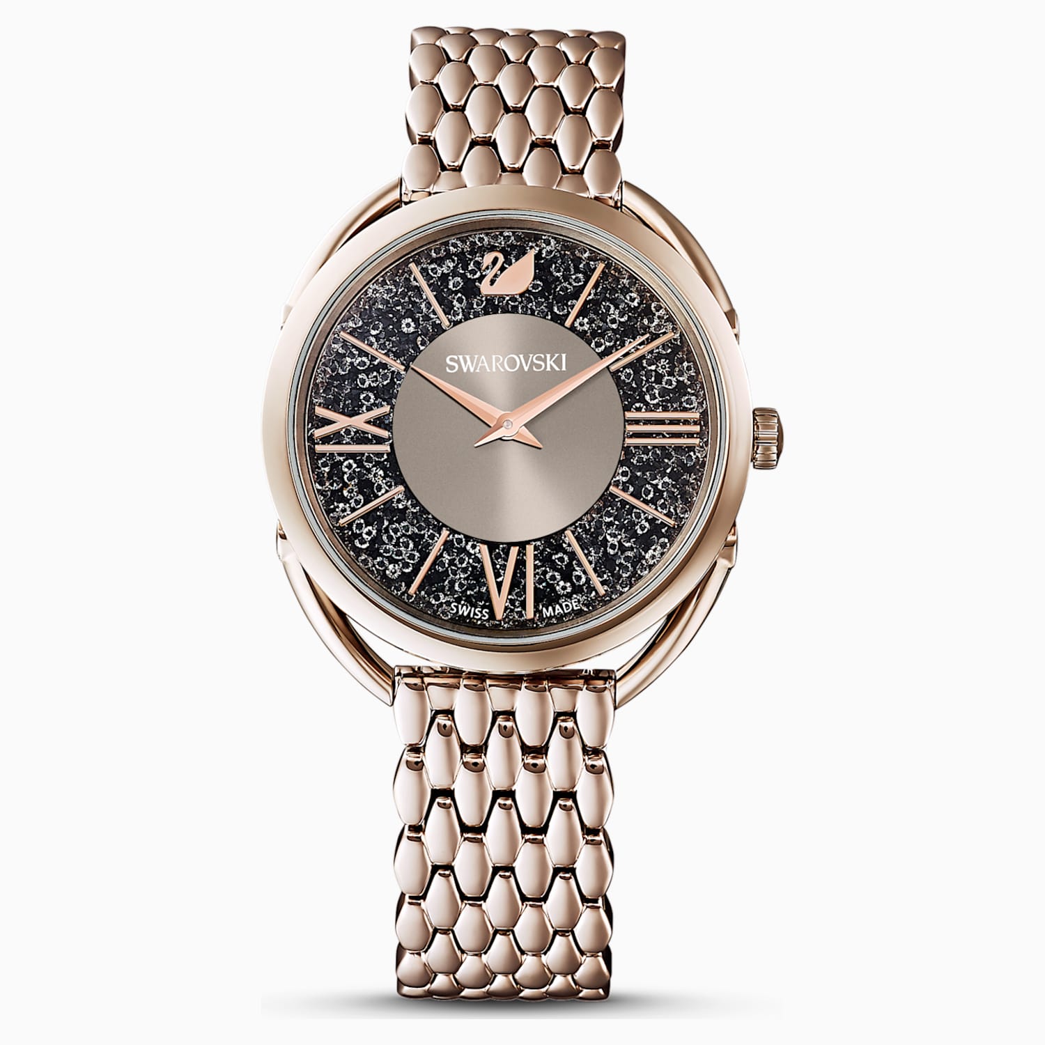 Crystalline Glam Saat Metal Bileklik Gri Sampanya Altin Rengi Pvd Swarovski Com