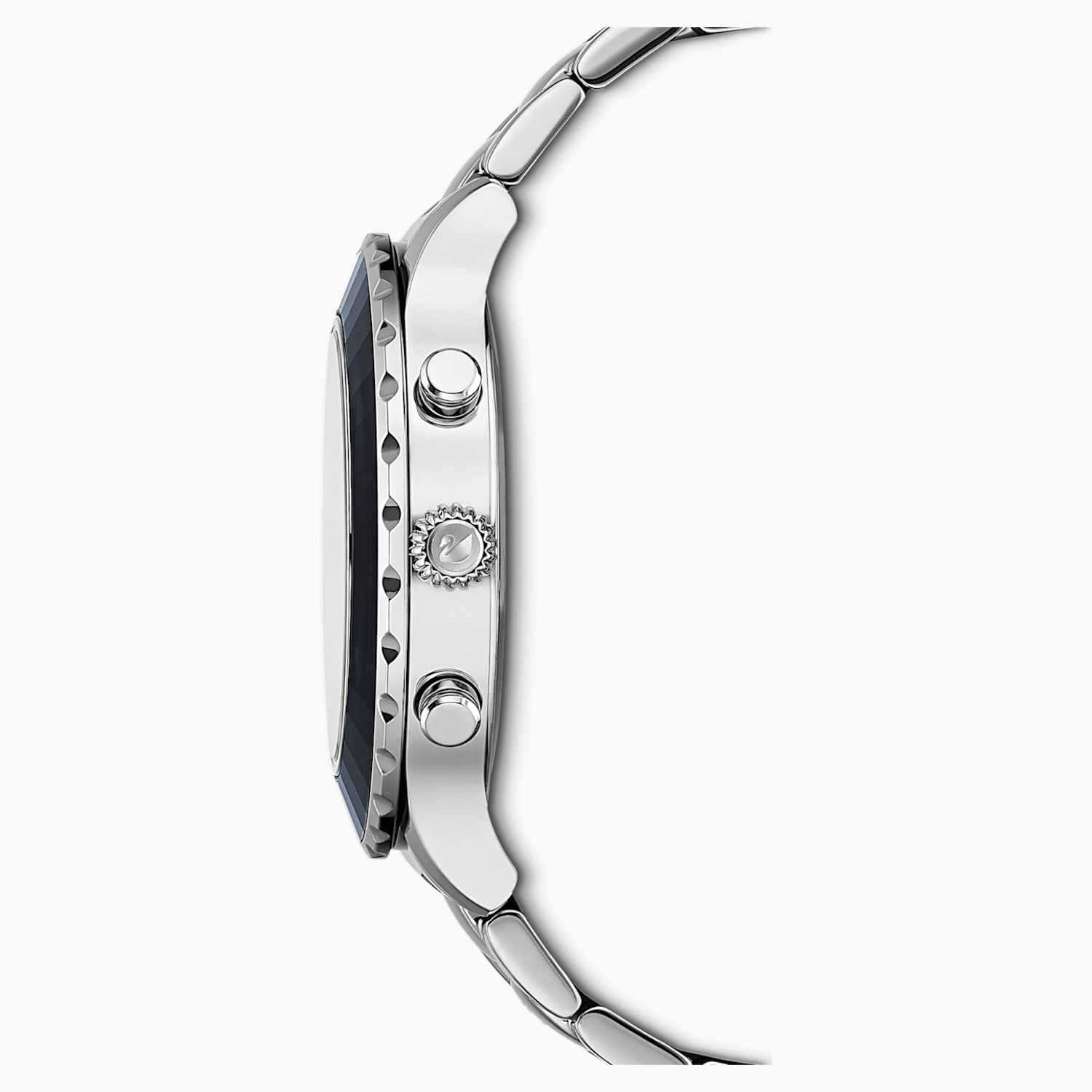 Octea Lux Chrono Watch Metal Bracelet Dark Gray Stainless Steel Swarovski Com