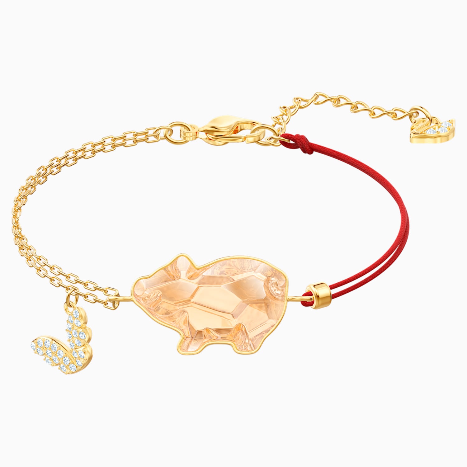pink and gold bracelet