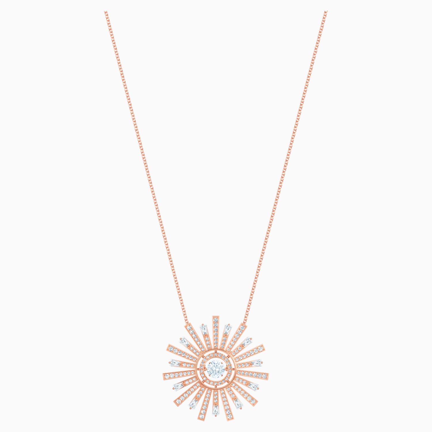 Sunshine Kolye Beyaz Pembe Altin Rengi Kaplama Swarovski Com