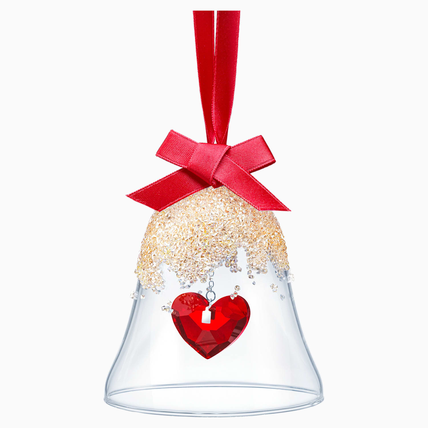 Christmas Bell Ornament Heart Swarovski Com