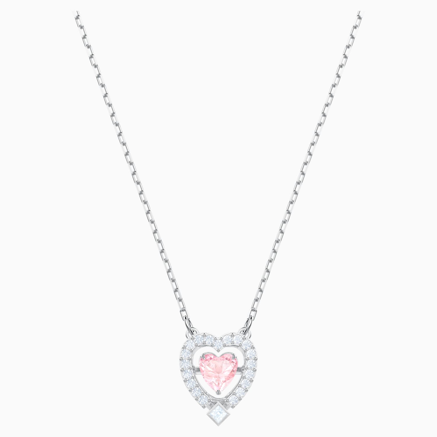 Swarovski Sparkling Dance Heart Kolye Pembe Rodyum Kaplama Swarovski Com