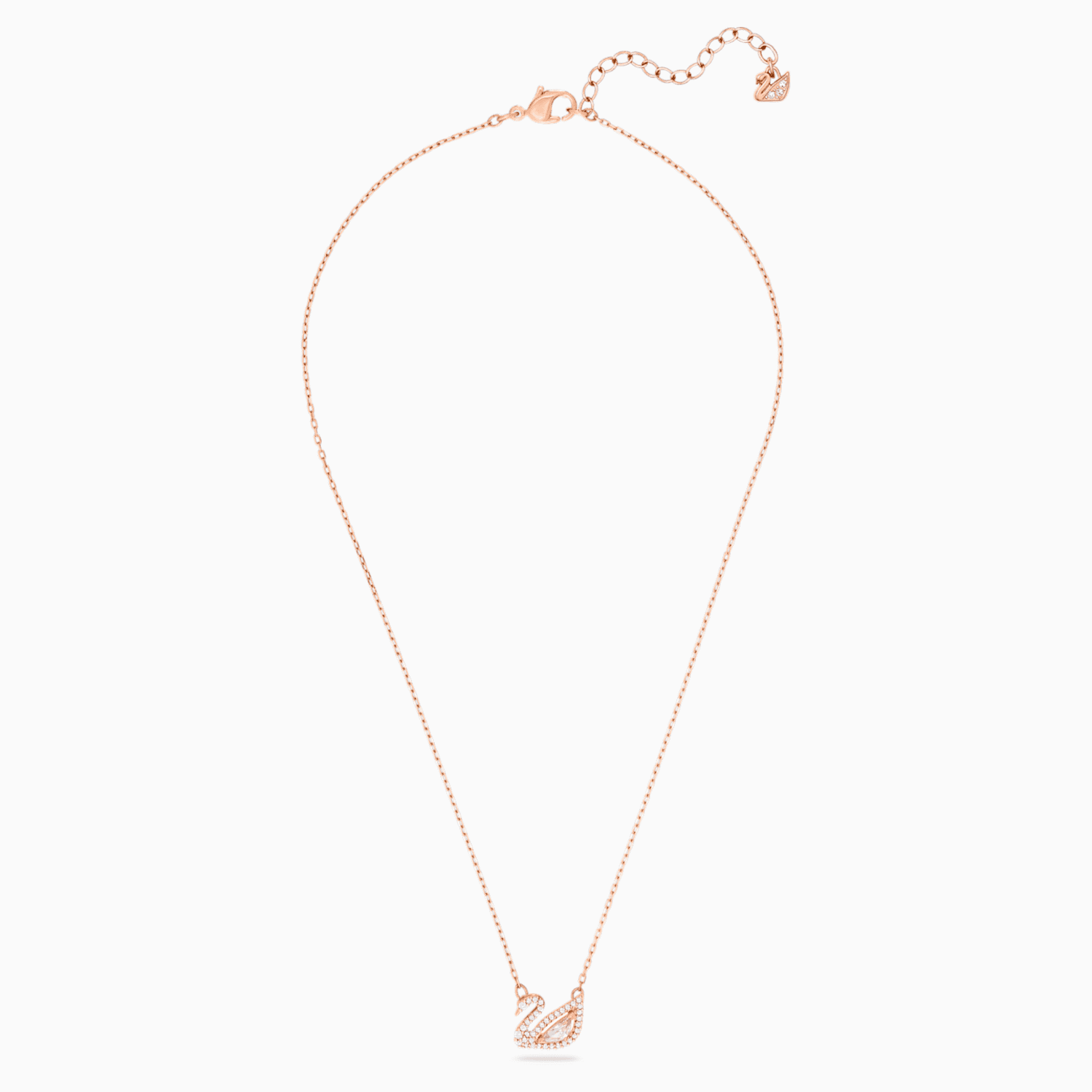 Dazzling Swan Kolye Cok Renkli Pembe Altin Rengi Kaplama Swarovski Com