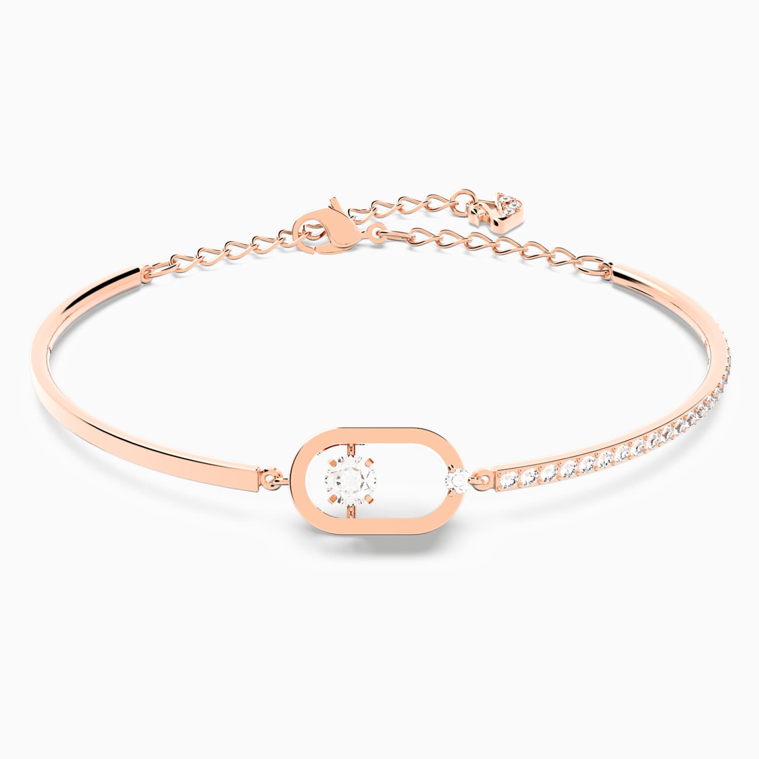 North Bileklik Beyaz Pembe Altin Rengi Kaplama Swarovski Com