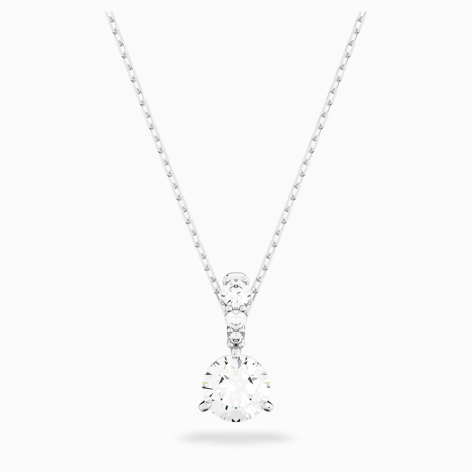 Solitaire Kolye Ucu Beyaz Rodyum Kaplama Swarovski Com