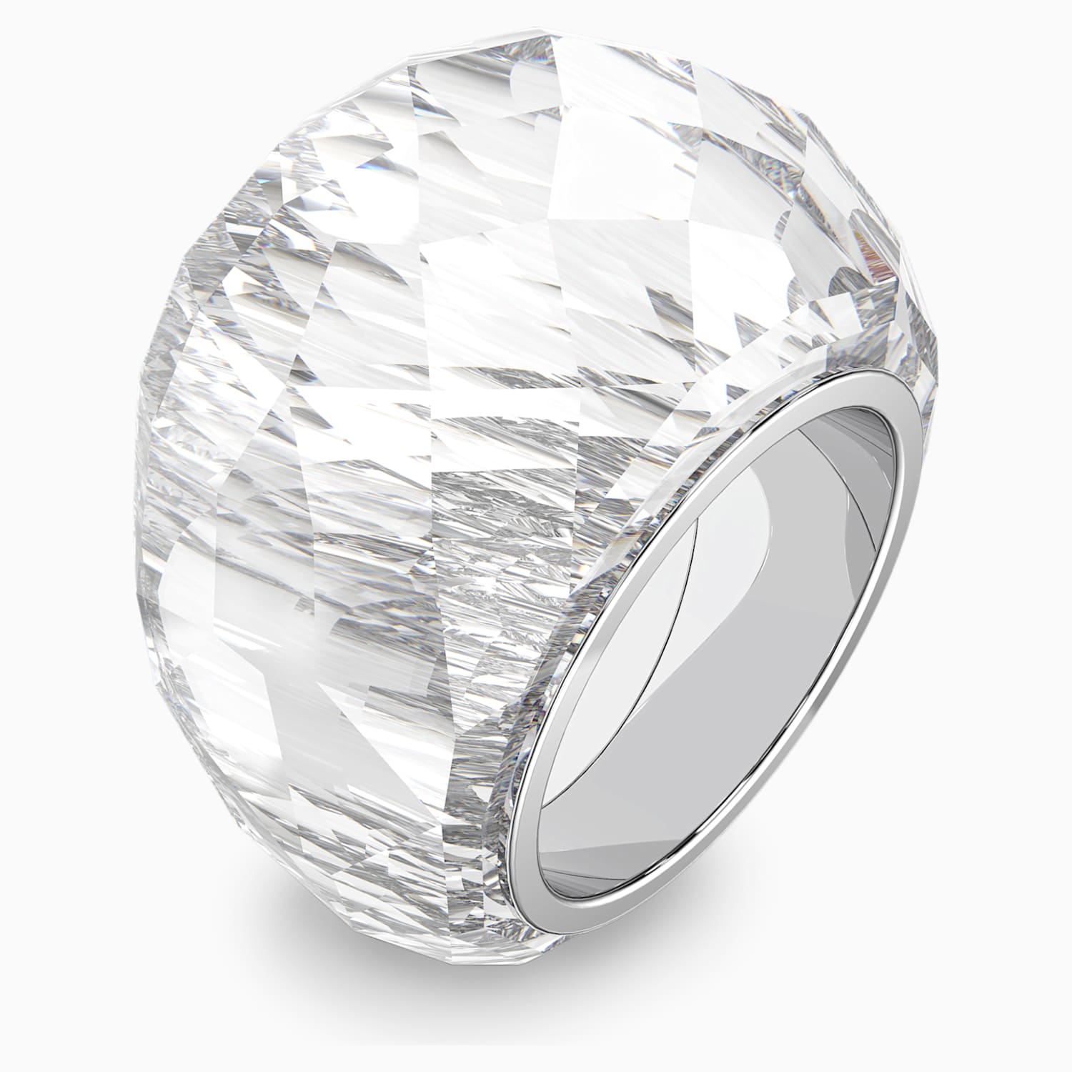 Swarovski Nirvana Ring Silver Tone Stainless Steel Swarovski Com