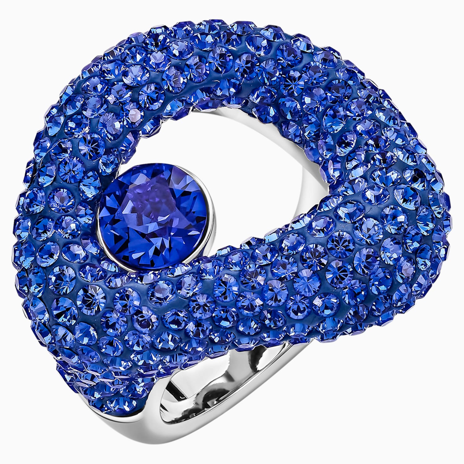 Tigris Ring Blau Palladiniert Swarovski Com
