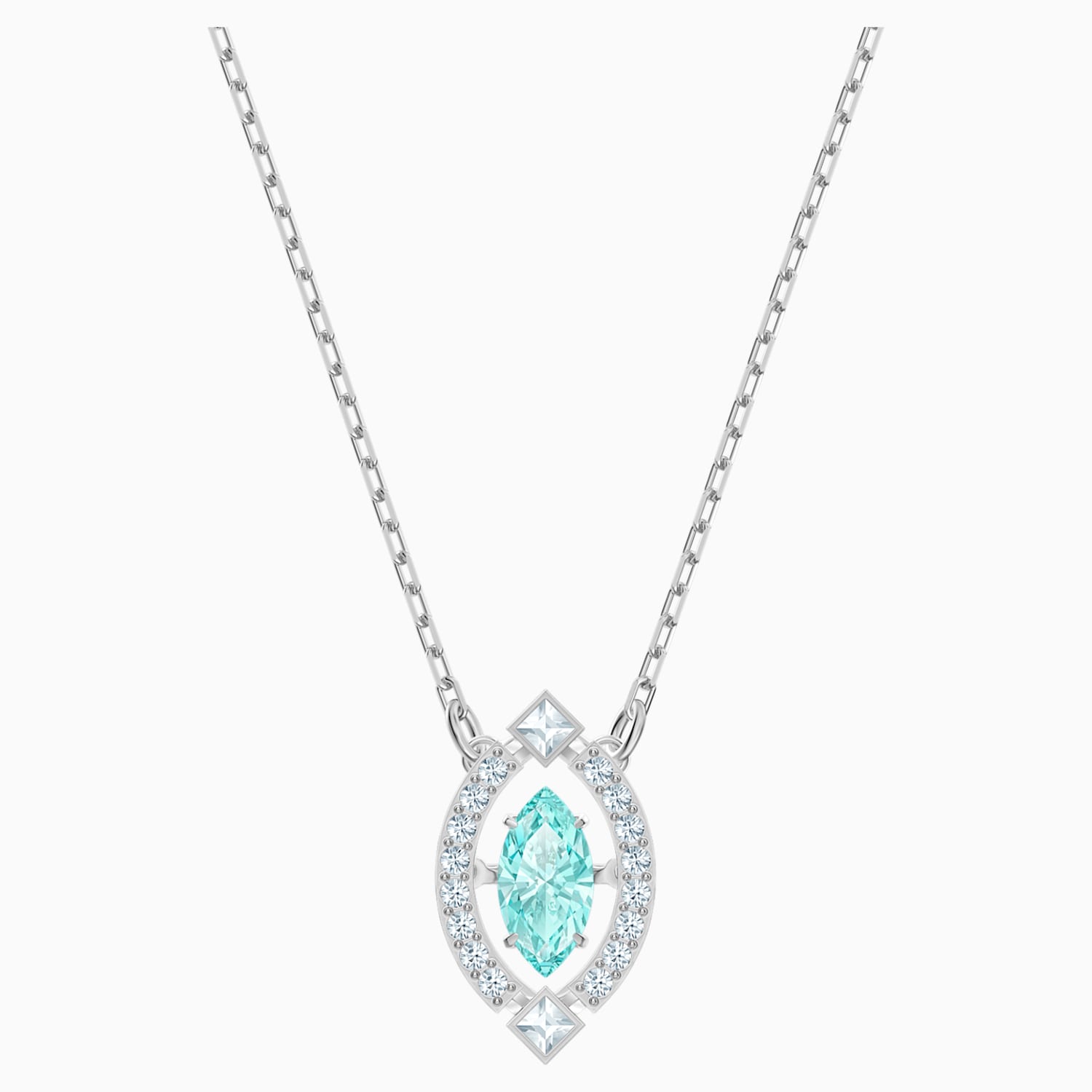Swarovski Sparkling Dance Necklace Green Rhodium Plated Swarovski Com
