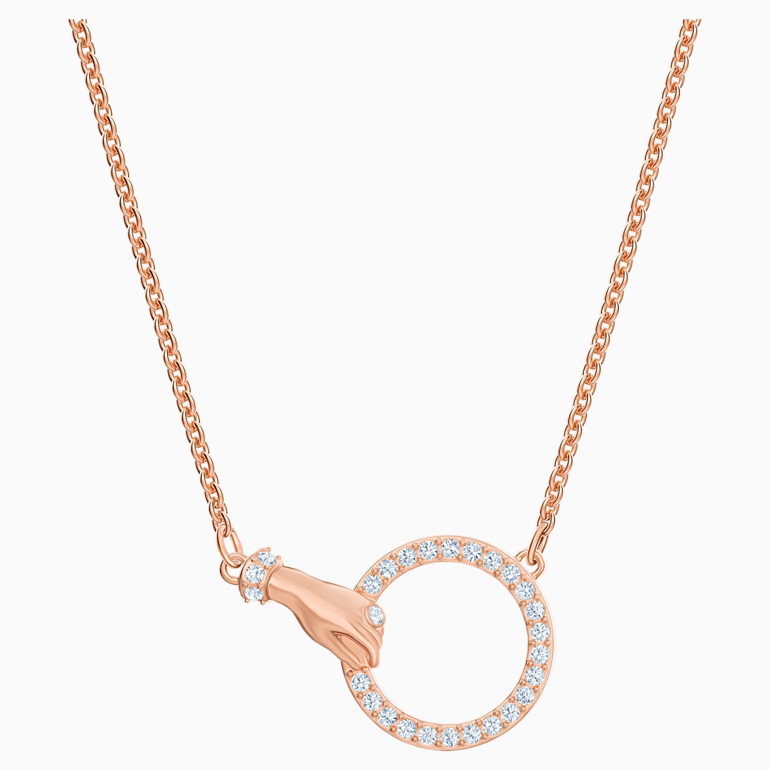 Swarovski Symbolic Kolye Beyaz Pembe Altin Rengi Kaplama Swarovski Com