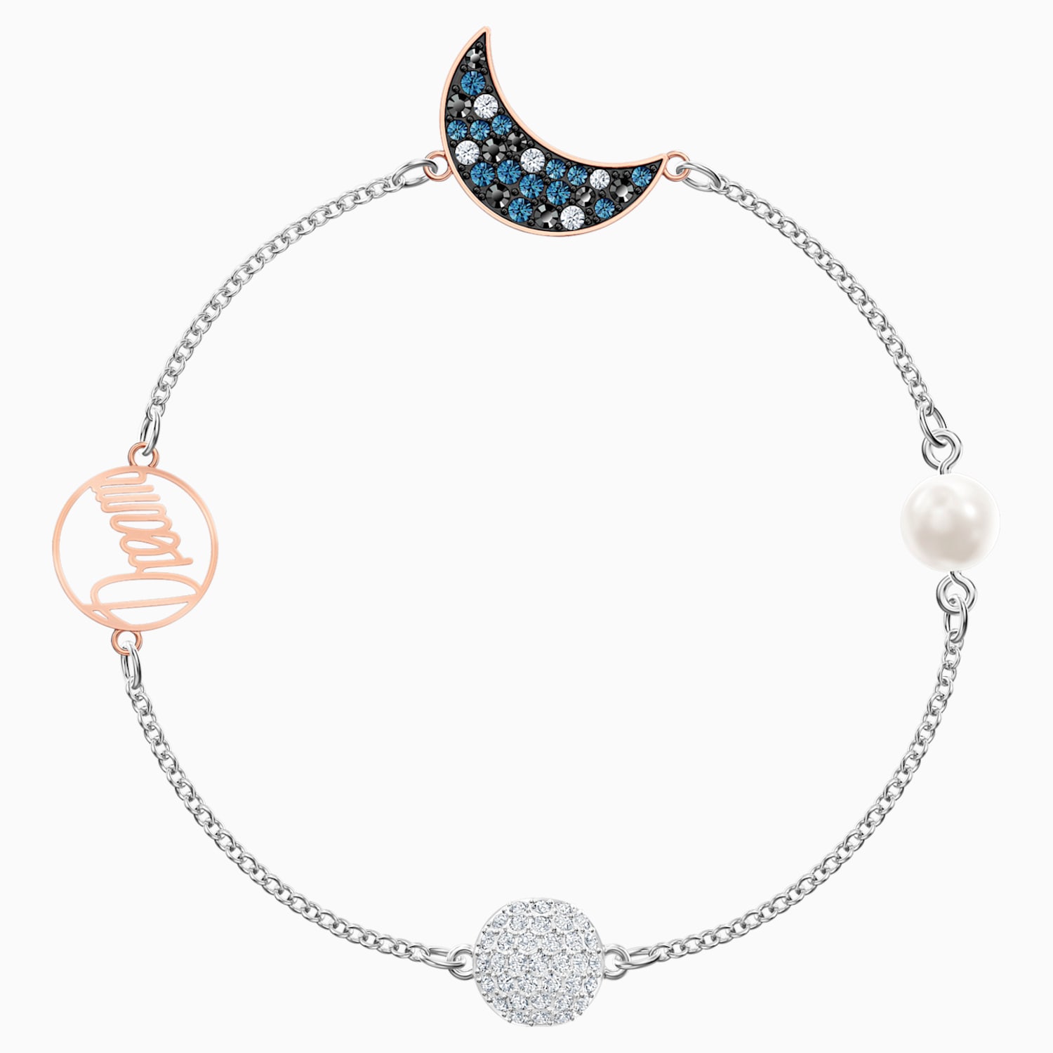 Swarovski Remix Collection Moon Strand Multi Colored Mixed Metal Finish Swarovski Com