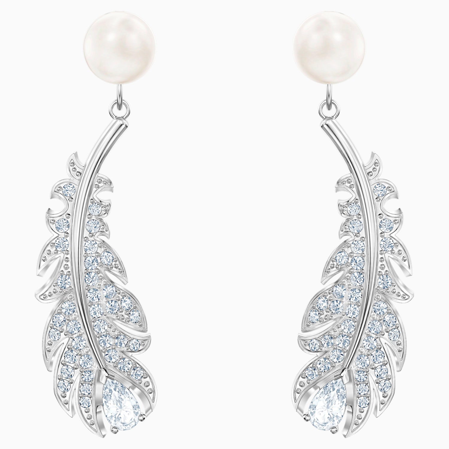 Nice Ohrringe Weiss Rhodiniert Swarovski Com