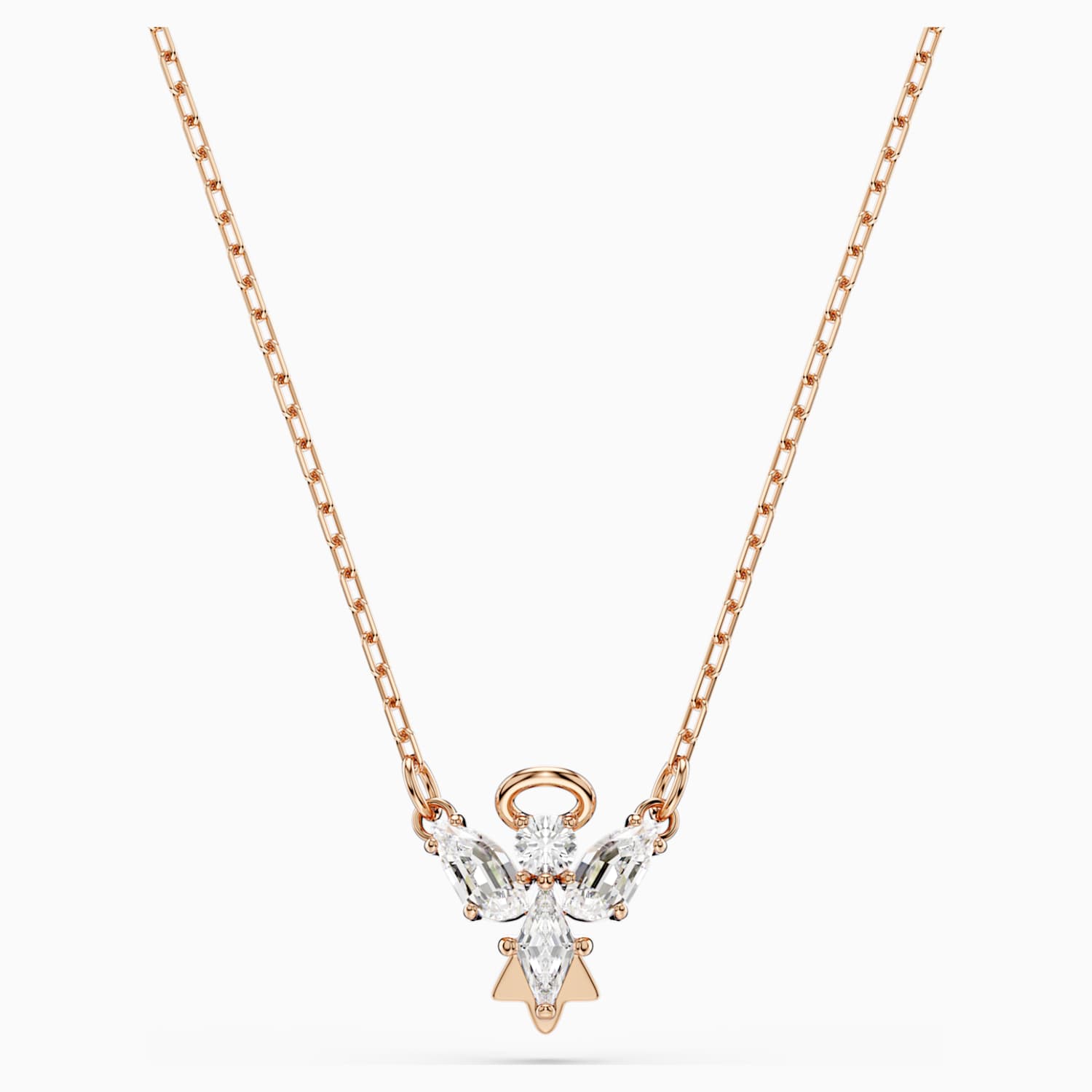 Magic Angel Kolye Beyaz Pembe Altin Rengi Kaplama Swarovski Com