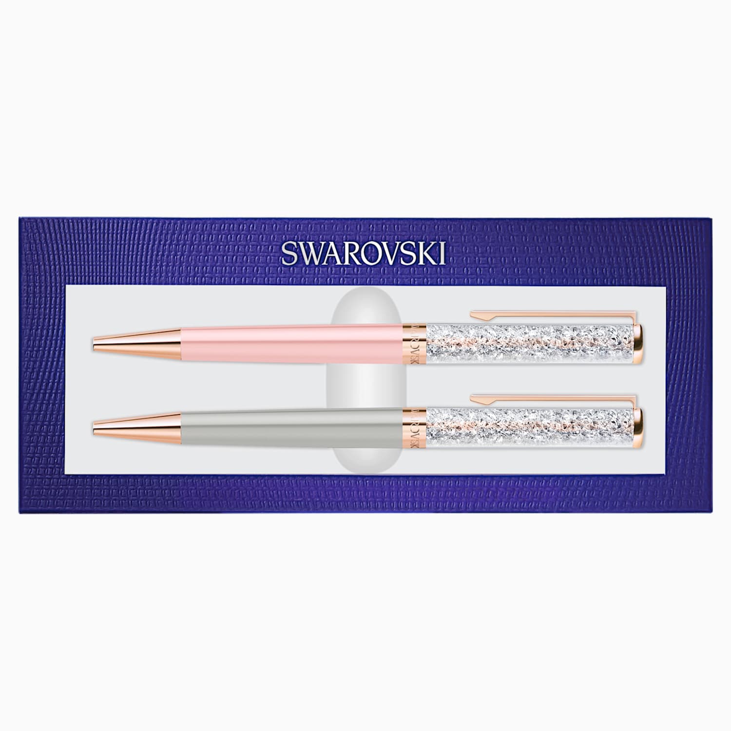Crystalline Tukenmez Kalem Seti Pembe Altin Rengi Kaplama Swarovski Com