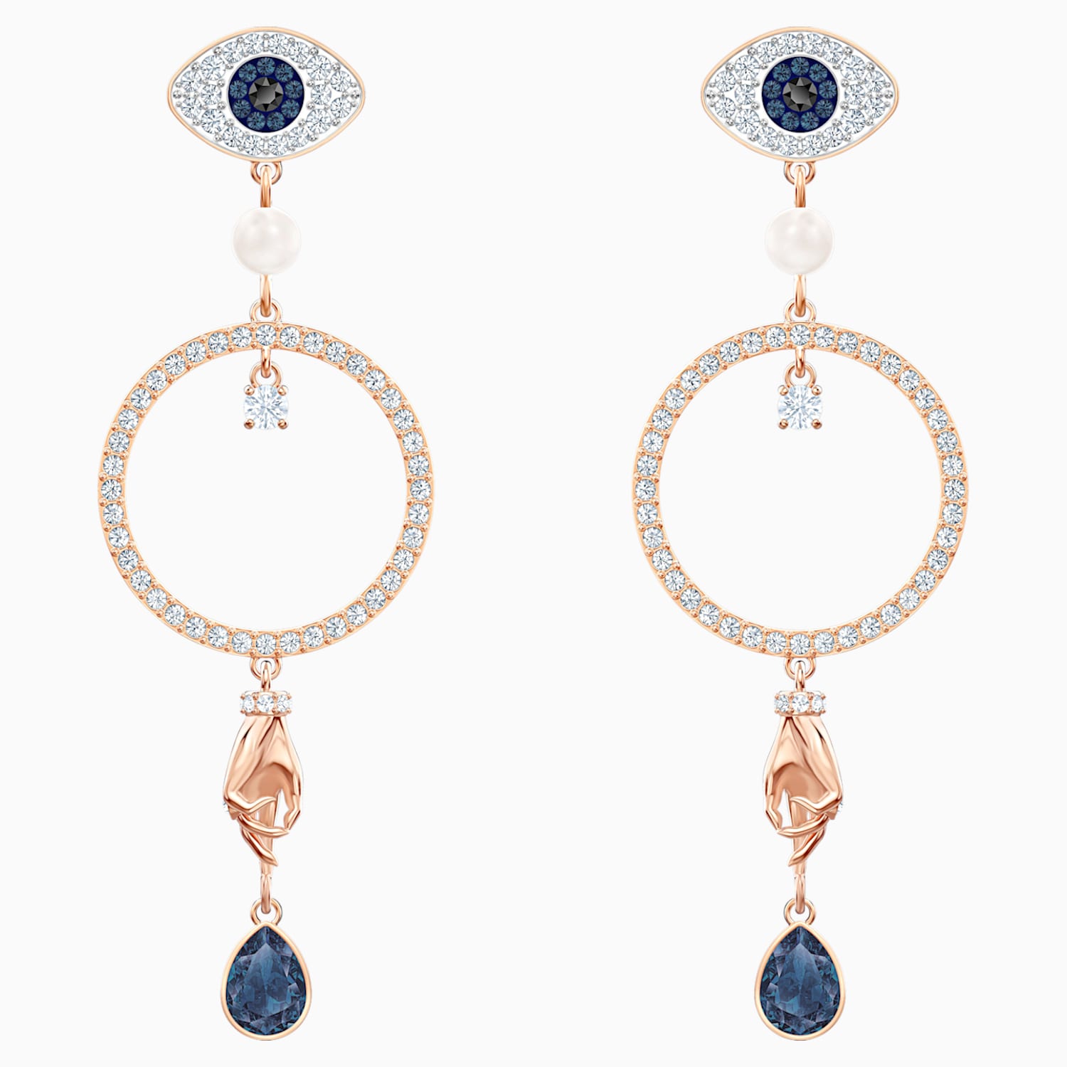 Swarovski Symbolic Halka Kupeler Cok Renkli Pembe Altin Rengi Kaplama Swarovski Com