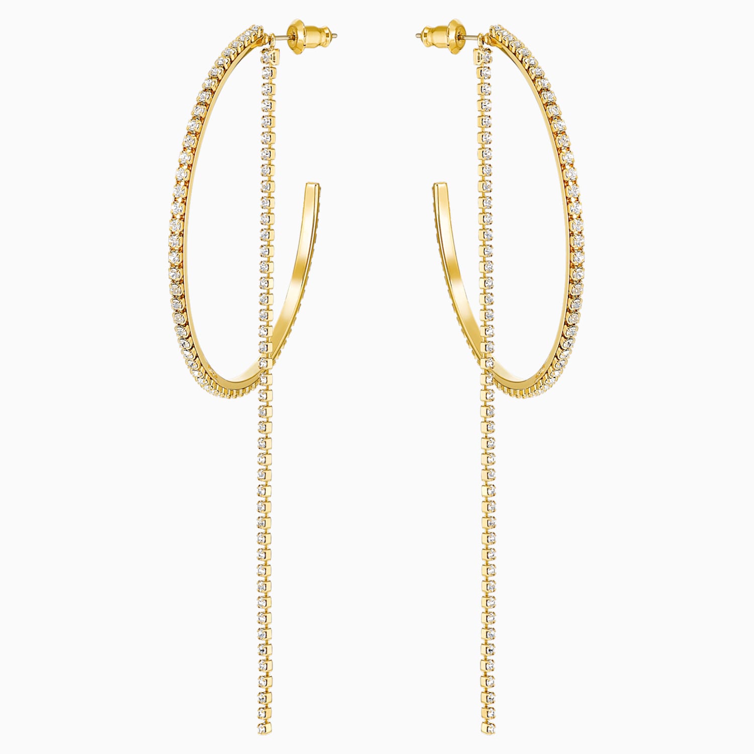 Fit Halka Kupeler Beyaz Altin Rengi Kaplama Swarovski Com