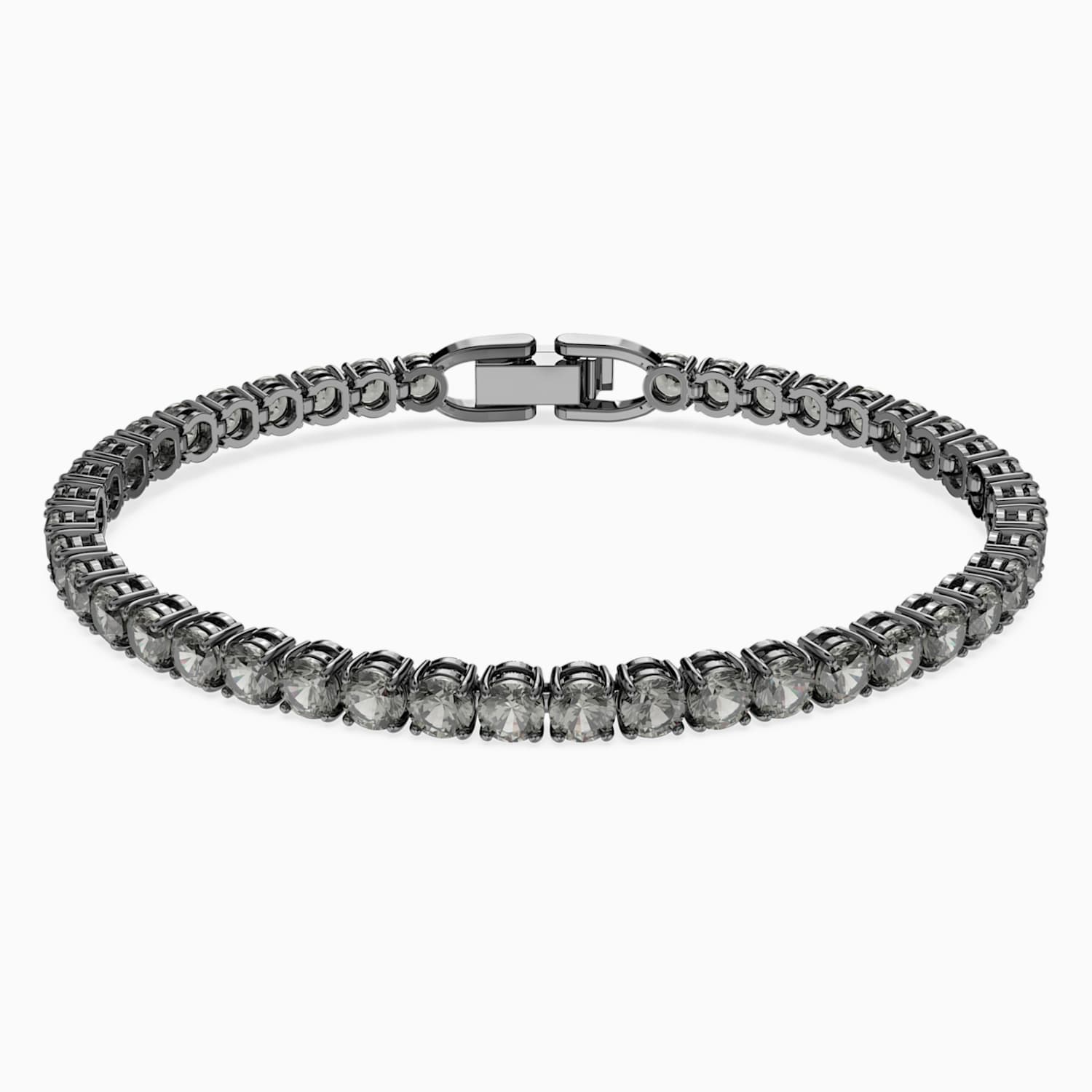Tennis Deluxe Bileklik Siyah Rutenyum Kaplama Swarovski Com