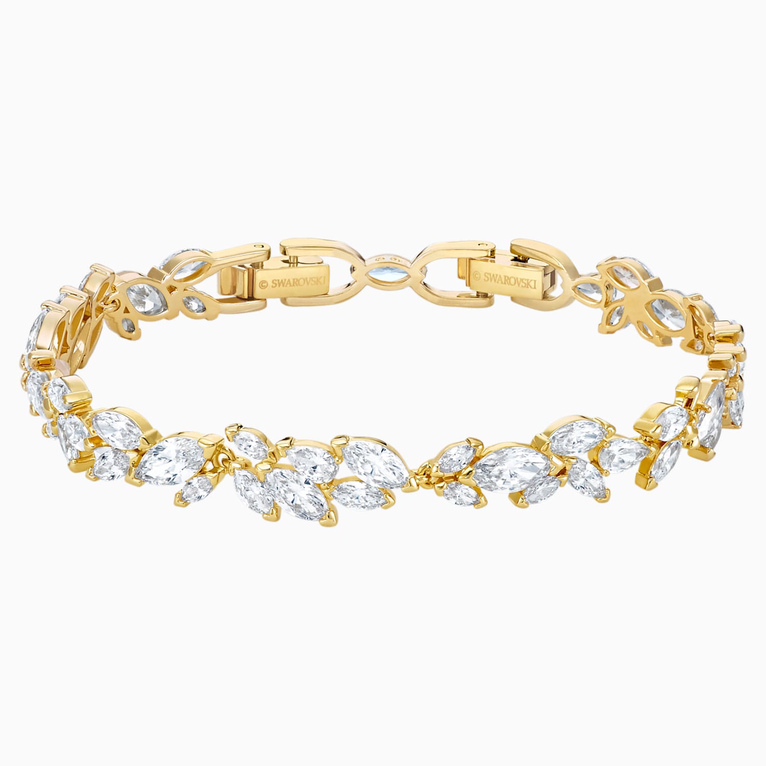 white and gold bracelet