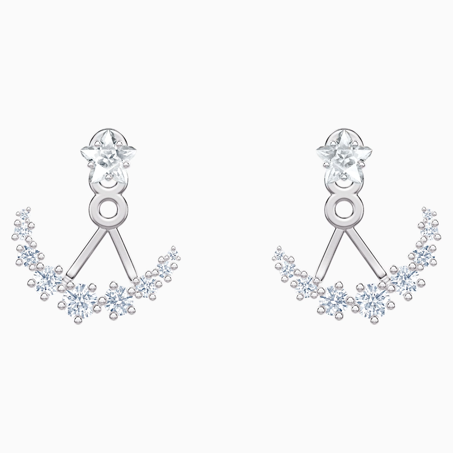 Moonsun Podveski Dlya Seryozhek Belyj Kristall Rodievoe Pokrytie Swarovski Com