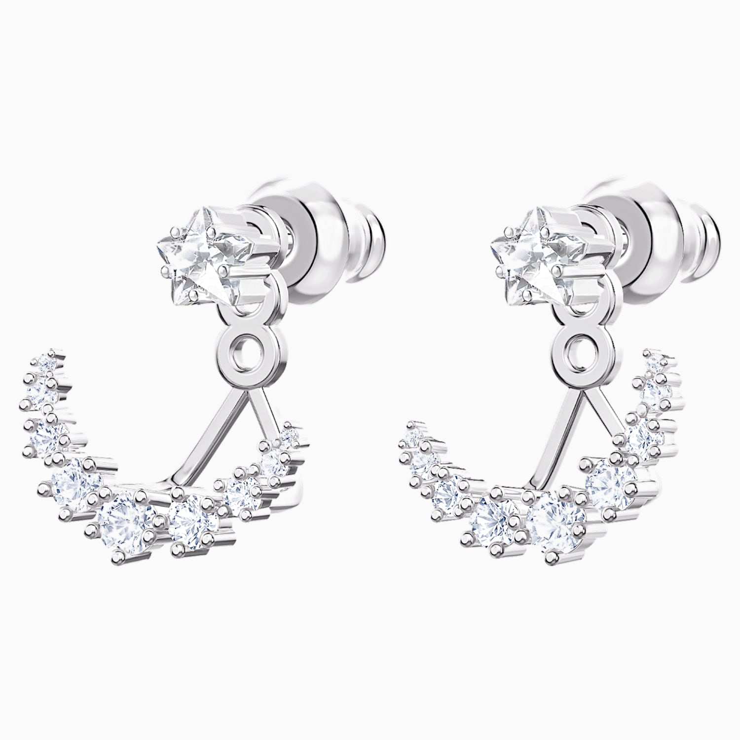 Moonsun Podveski Dlya Seryozhek Belyj Kristall Rodievoe Pokrytie Swarovski Com