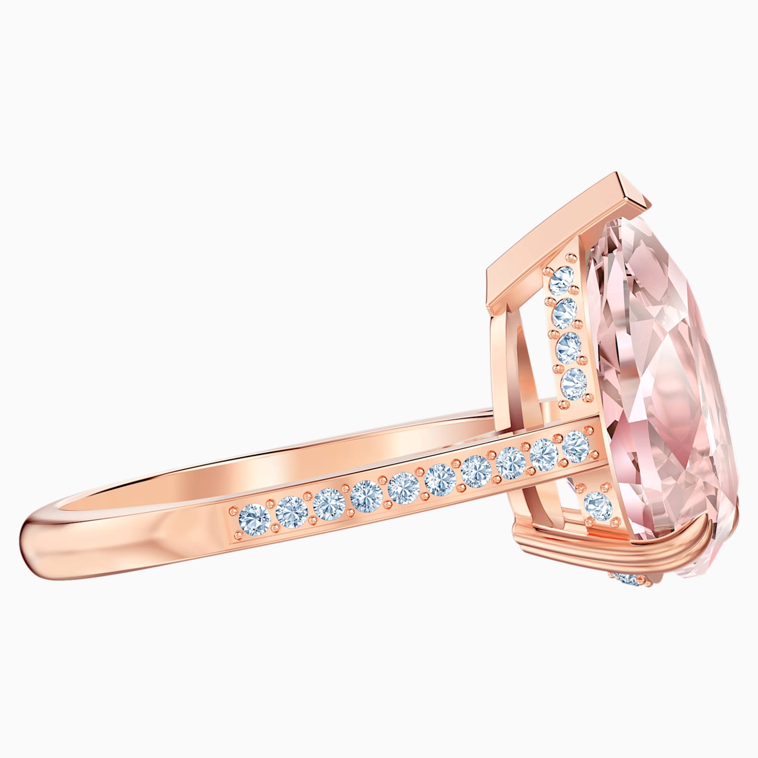 Bague Cocktail Vintage Rose Metal Dore Rose Swarovski Com