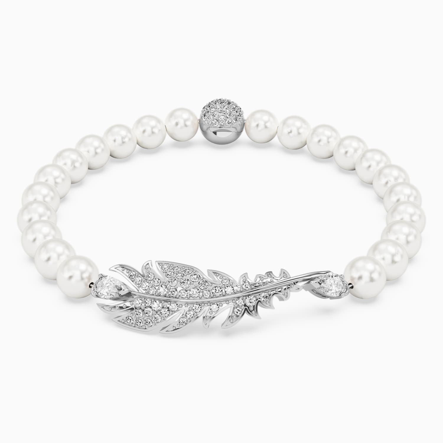 Nice Pearl 手链 白色 镀铑 施华洛世奇swarovski Com Cn
