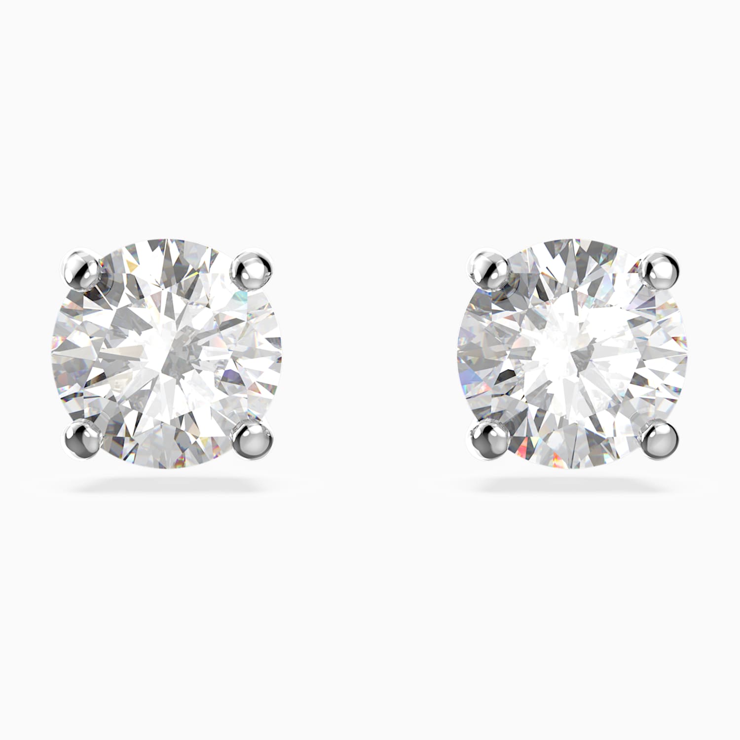 Attract Ohrstecker Weiss Rhodiniert Swarovski Com