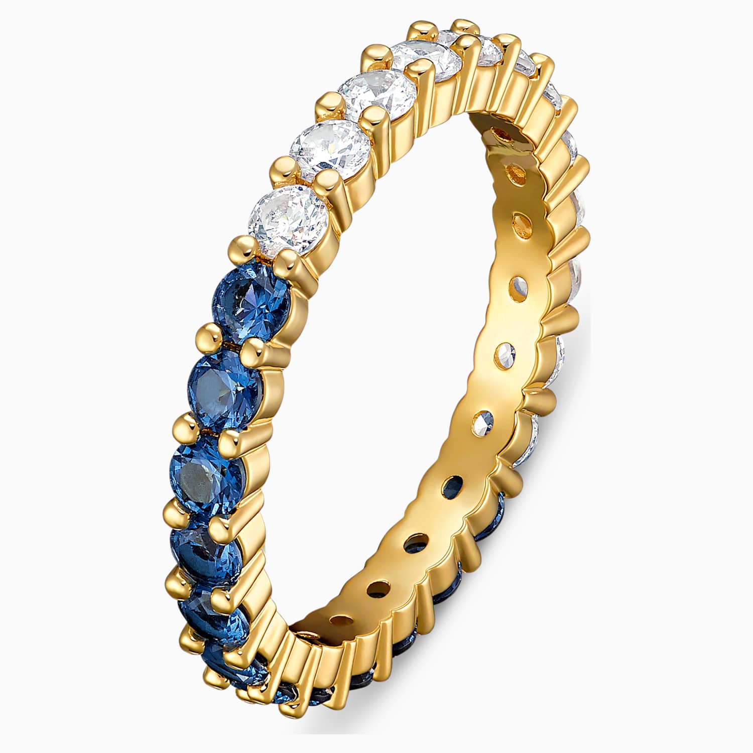 Vittore Half Xl Yuzuk Mavi Altin Rengi Kaplama Swarovski Com