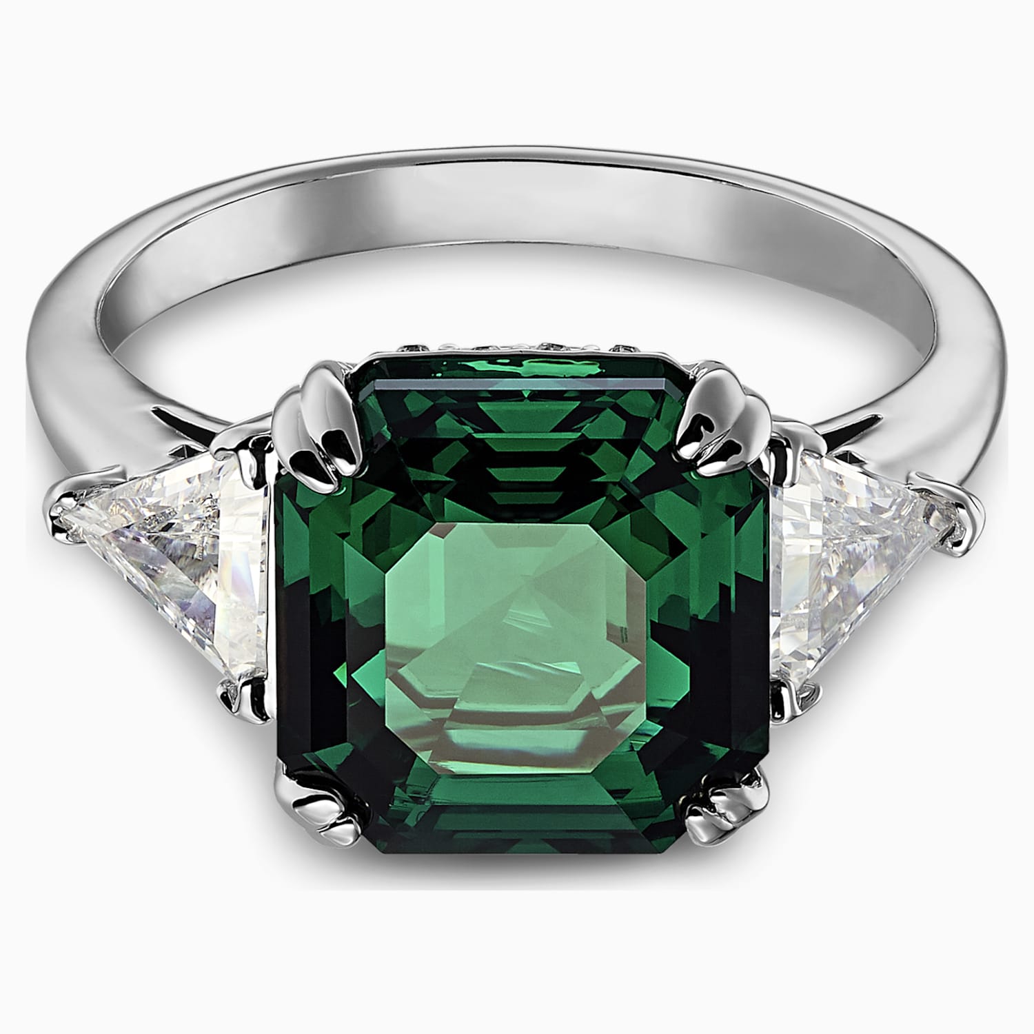 Bague Cocktail Attract Vert Metal Rhodie Swarovski Com