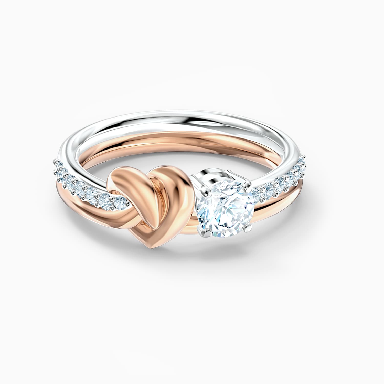 Lifelong Heart Yuzuk Beyaz Karisik Metal Bitis Swarovski Com