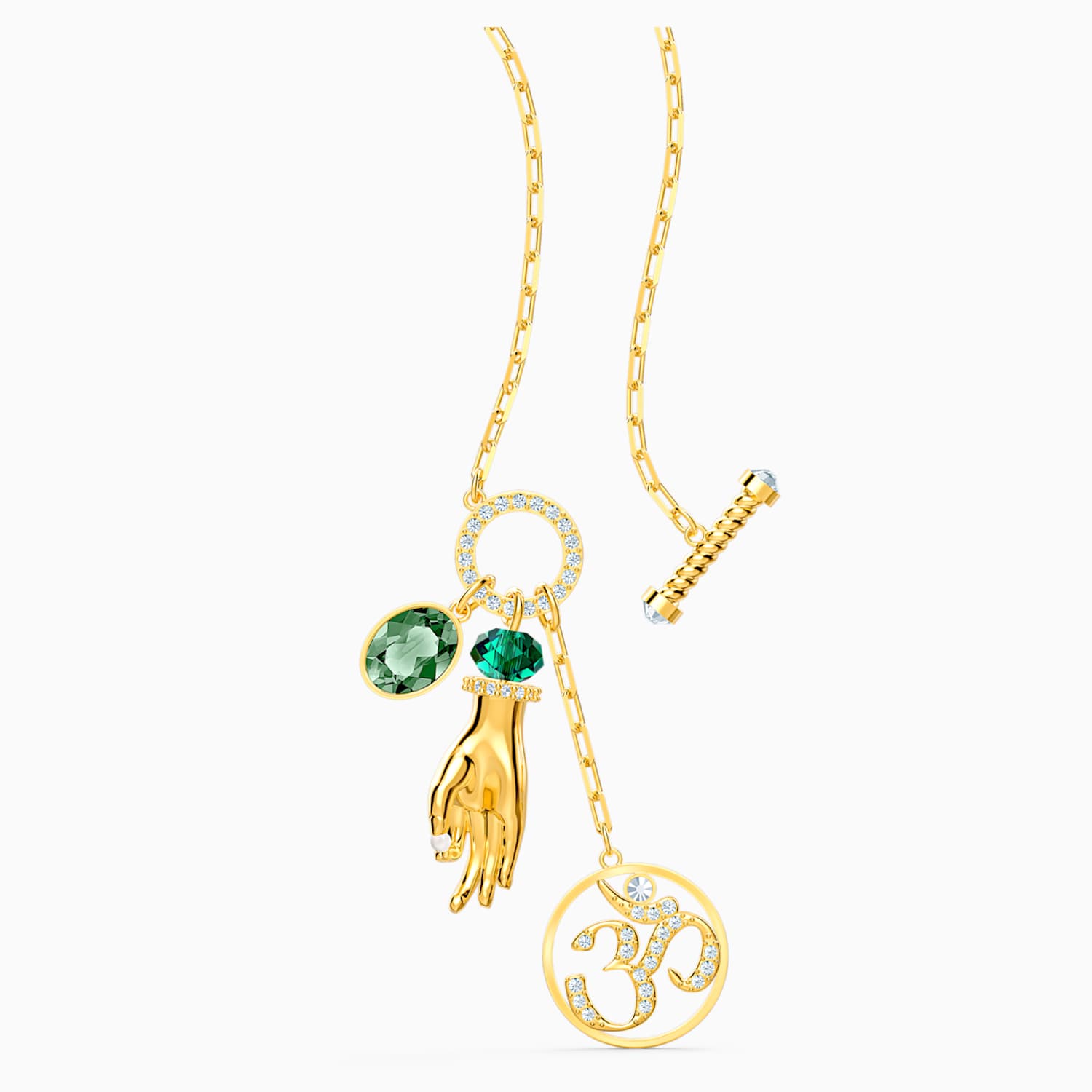Swarovski Symbolic Hand Om Kolye Ucu Yesil Altin Rengi Kaplama Swarovski Com