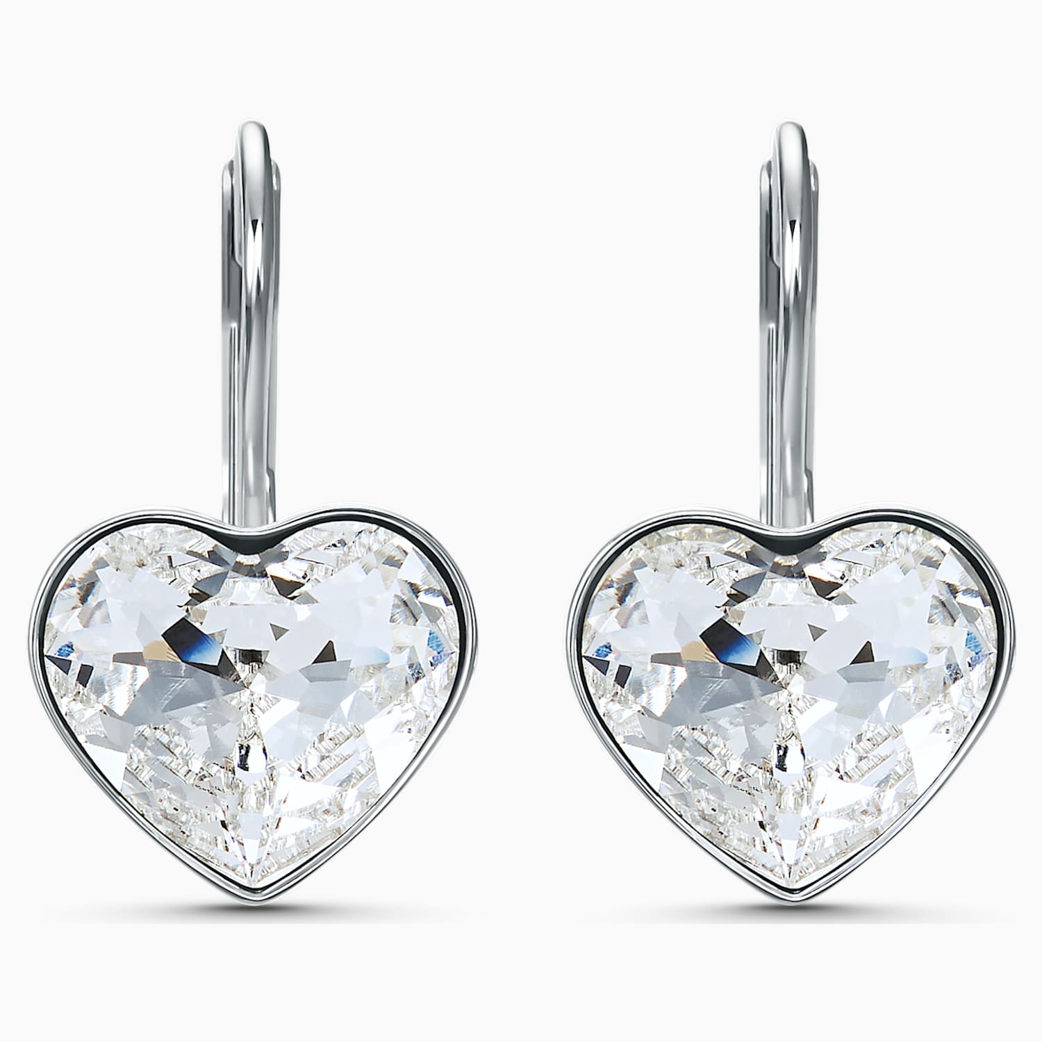 Bella Heart Ohrringe Weiss Rhodiniert Swarovski Com