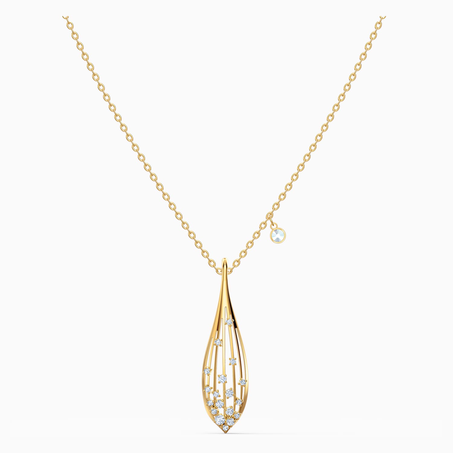 Stunning Olive Kolye Ucu Beyaz Altin Rengi Kaplama Swarovski Com