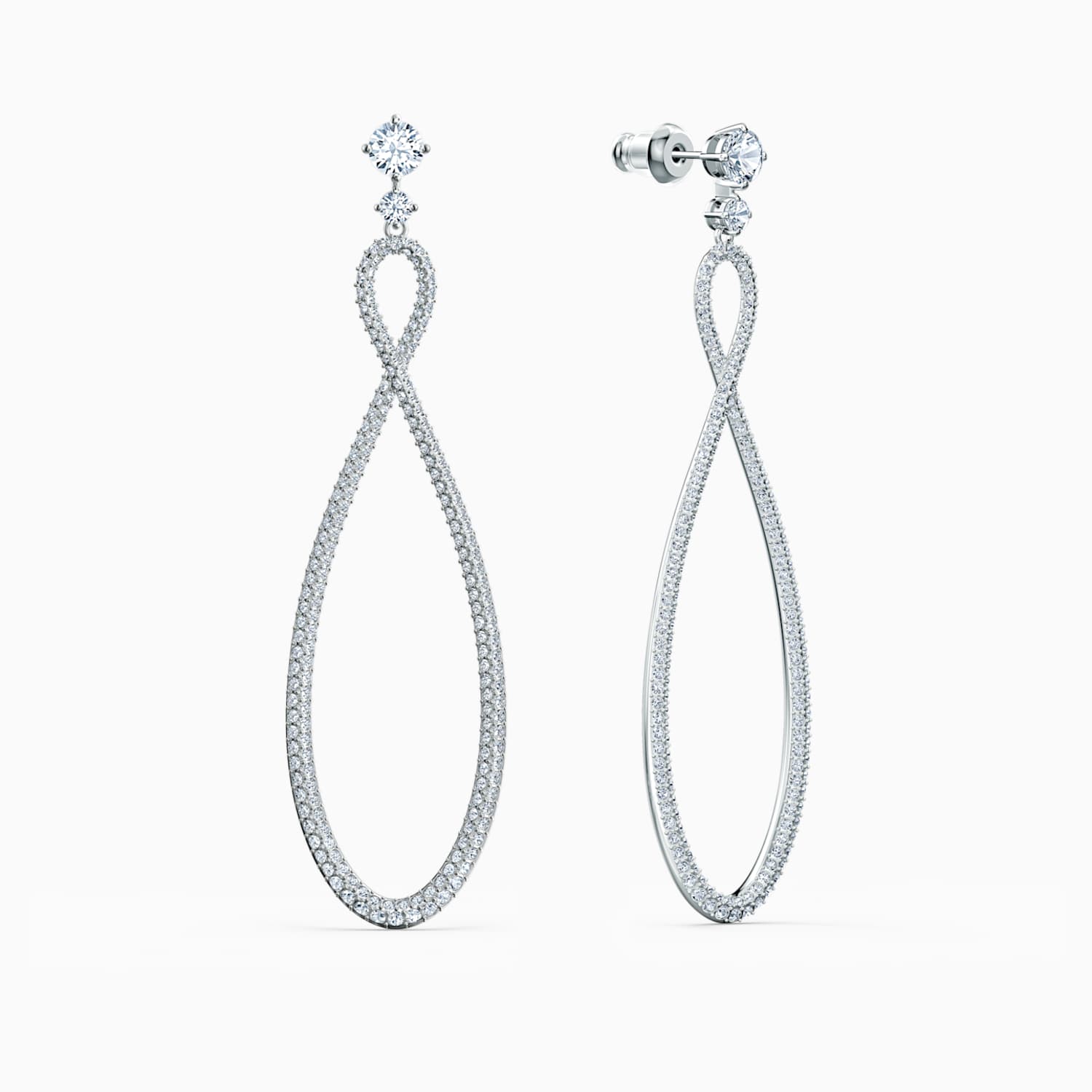 swarovski black hoop earrings