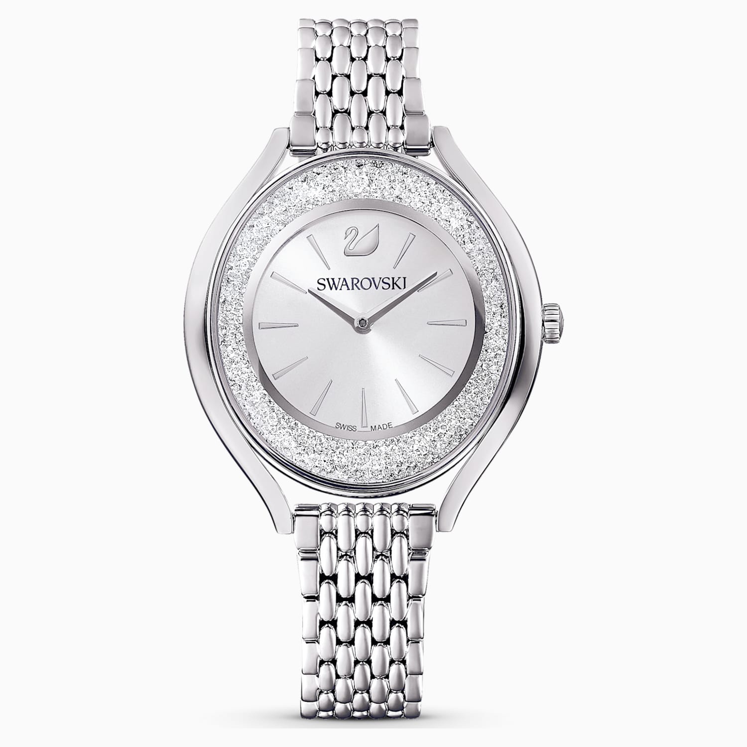 andere veiligheid Malen Crystal Aura-horloge, Metalen armband, Zilverkleurig, Roestvrij staal |  Swarovski.com