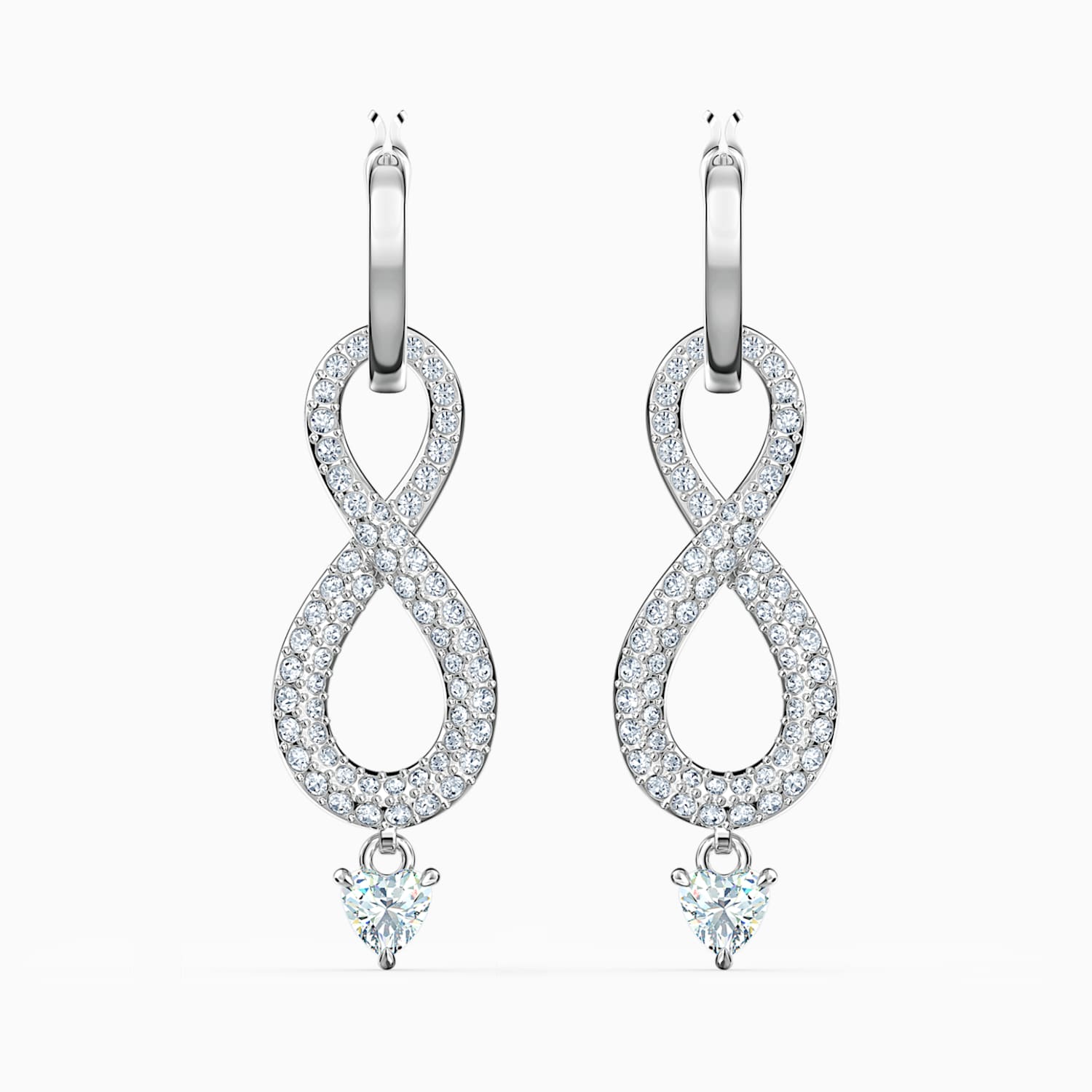 Swarovski Infinity Ohrringe Weiss Rhodiniert Swarovski Com