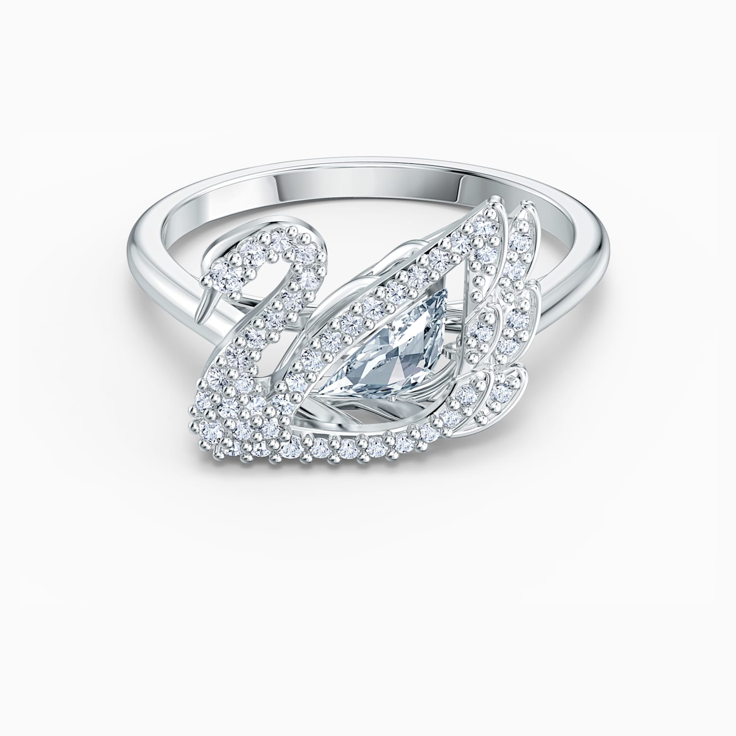 Dancing Swan Yuzuk Beyaz Rodyum Kaplama Swarovski Com