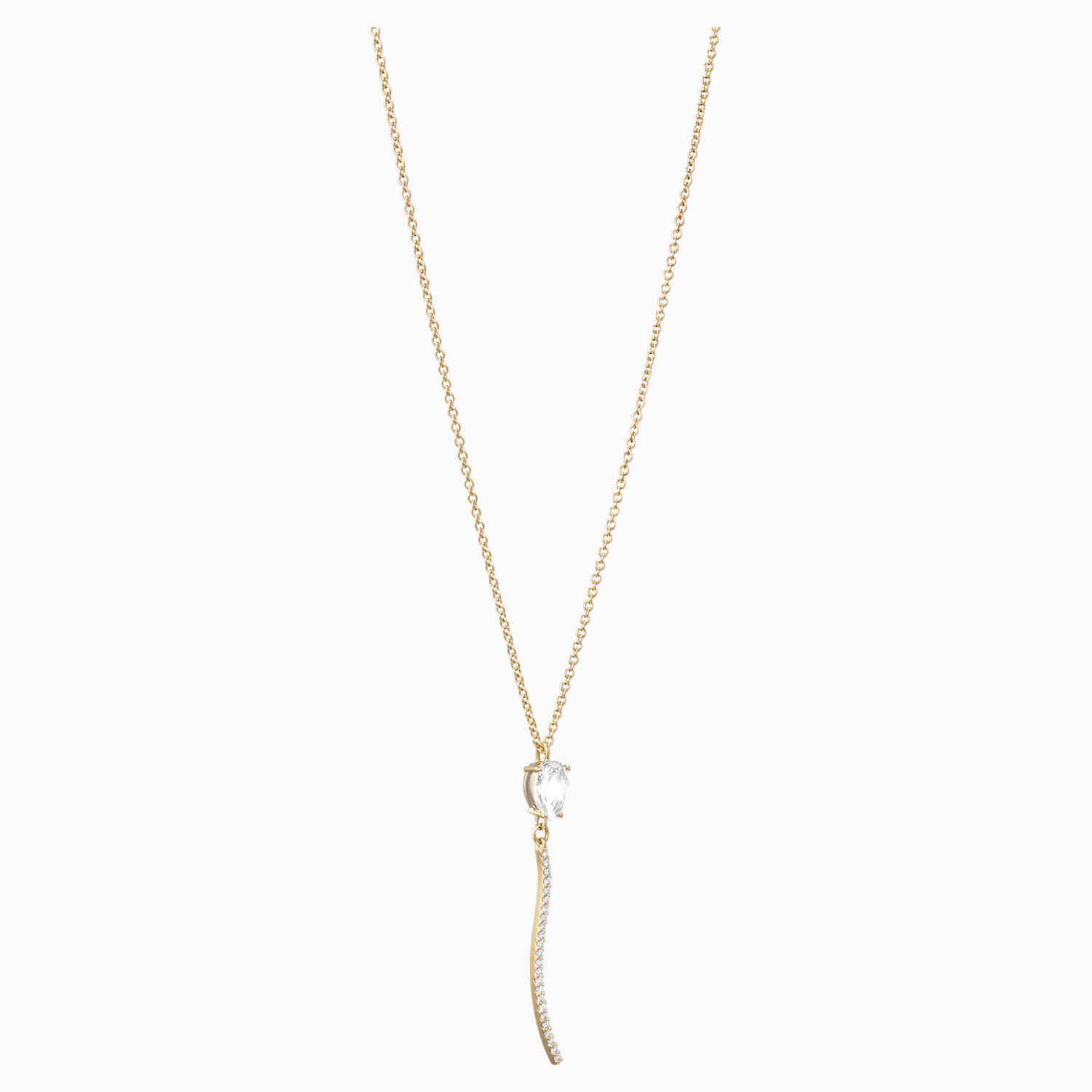 Arc En Ciel Pendant Necklace Swarovski Genuine Topaz Swarovski Created Diamonds 18k Yellow Gold