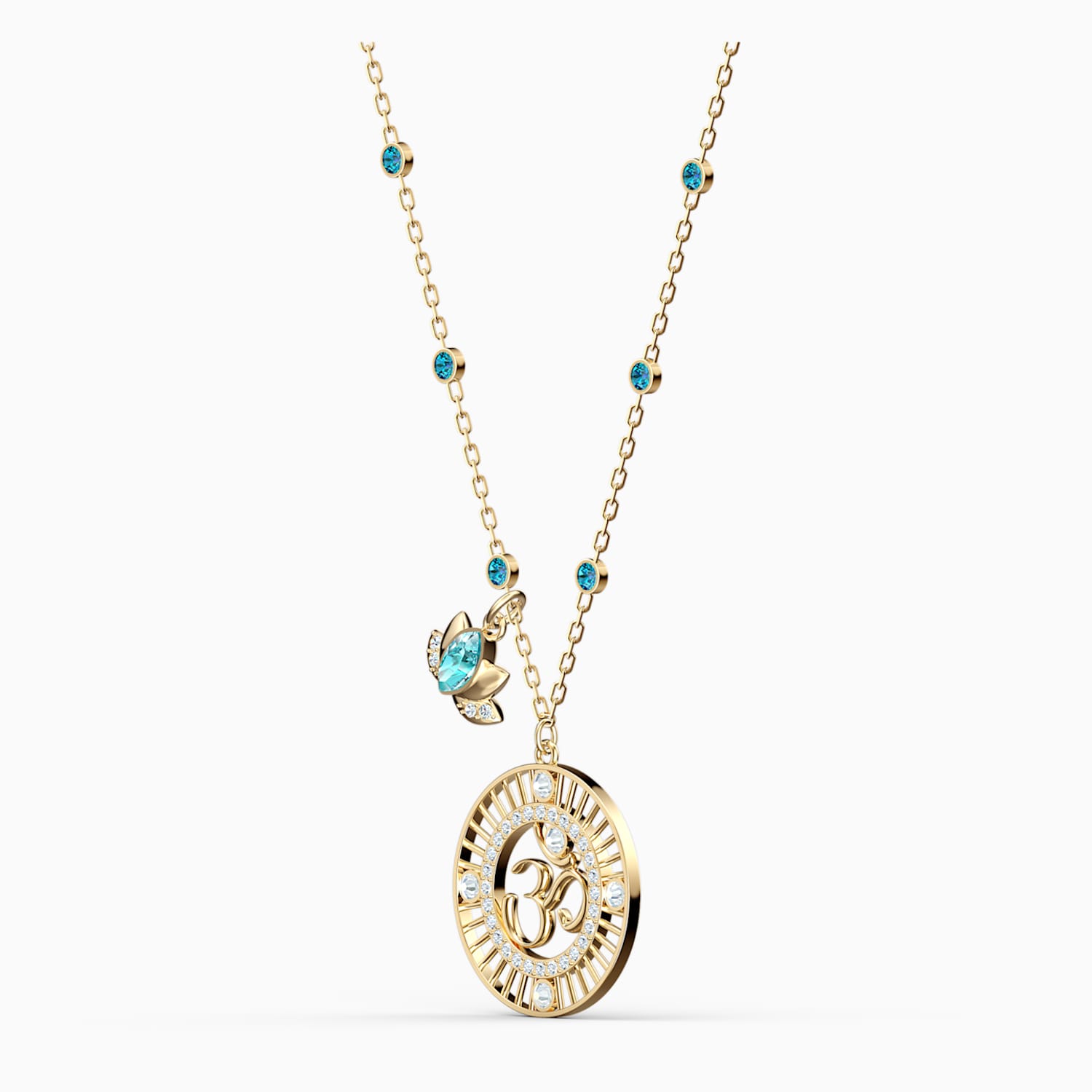 Swarovski Symbolic Lotus Kolye Ucu Yesil Altin Rengi Kaplama Swarovski Com