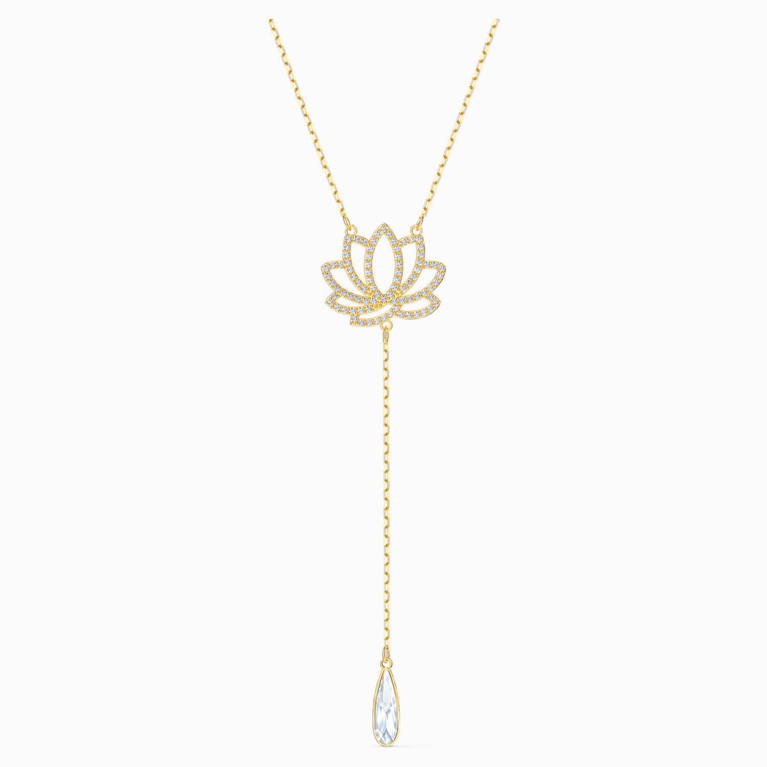 Swarovski Symbolic Lotus Kolye Beyaz Altin Rengi Kaplama Swarovski Com