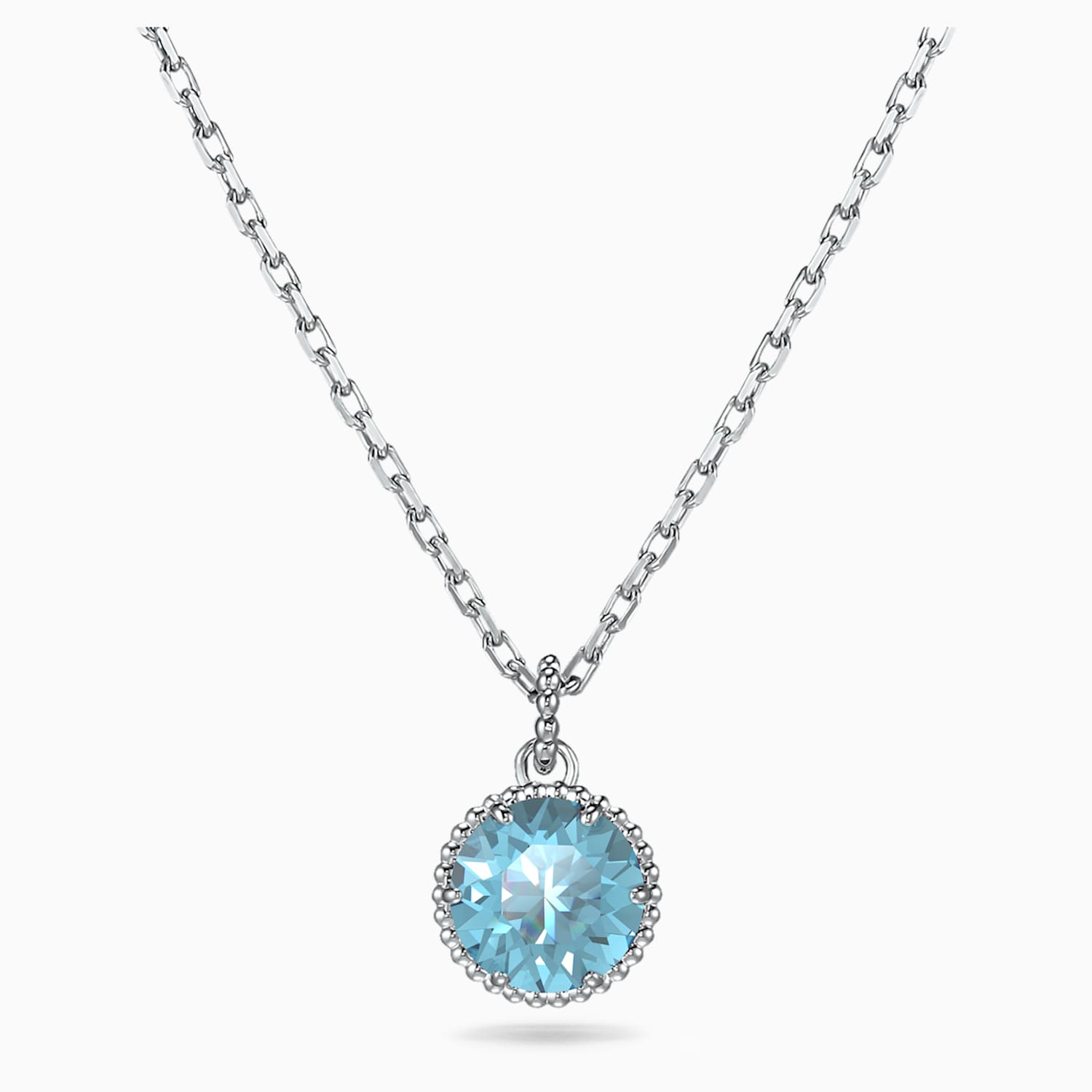 Birthstone Kolye Ucu Mart Turkuaz Rodyum Kaplama Swarovski Com
