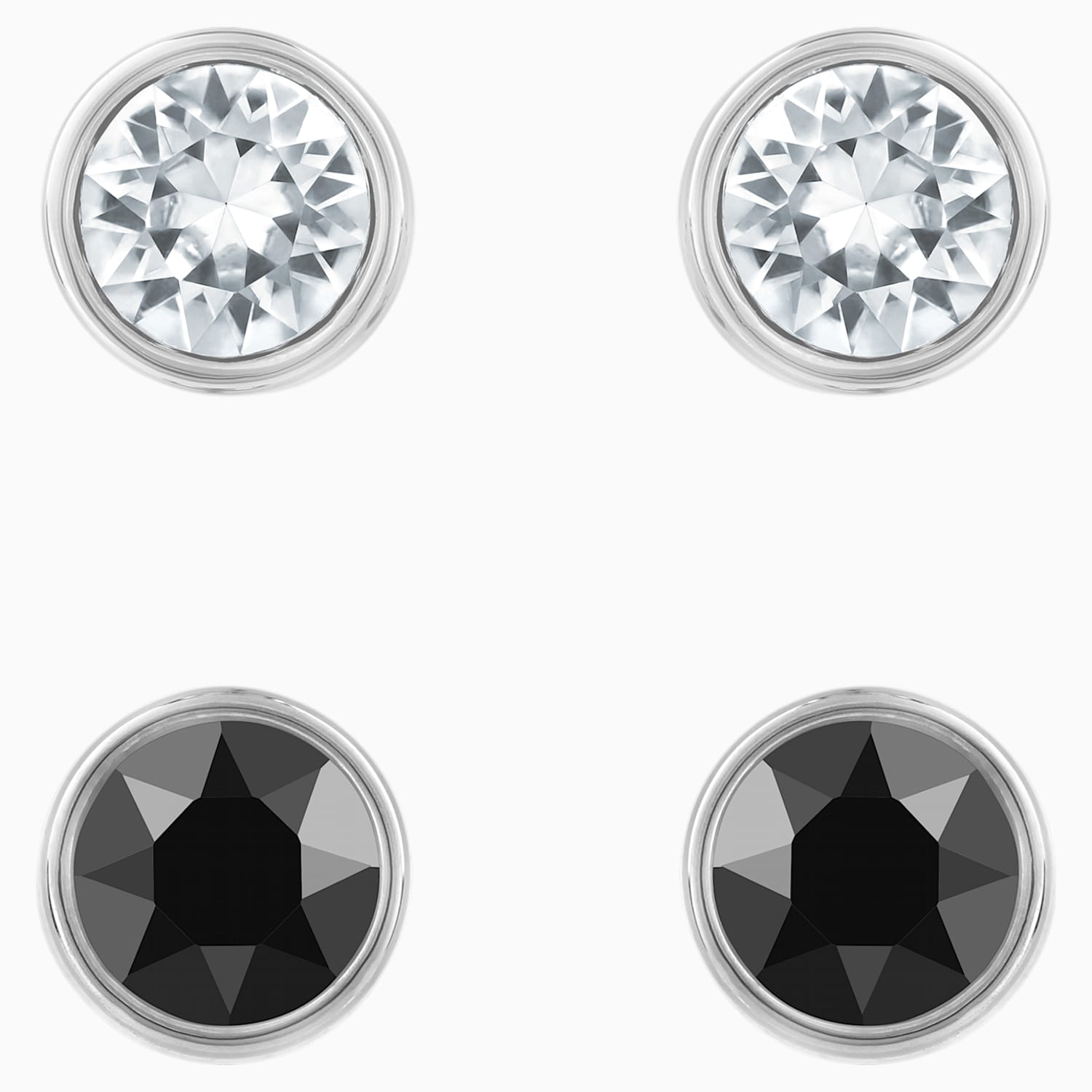 black pierced earrings