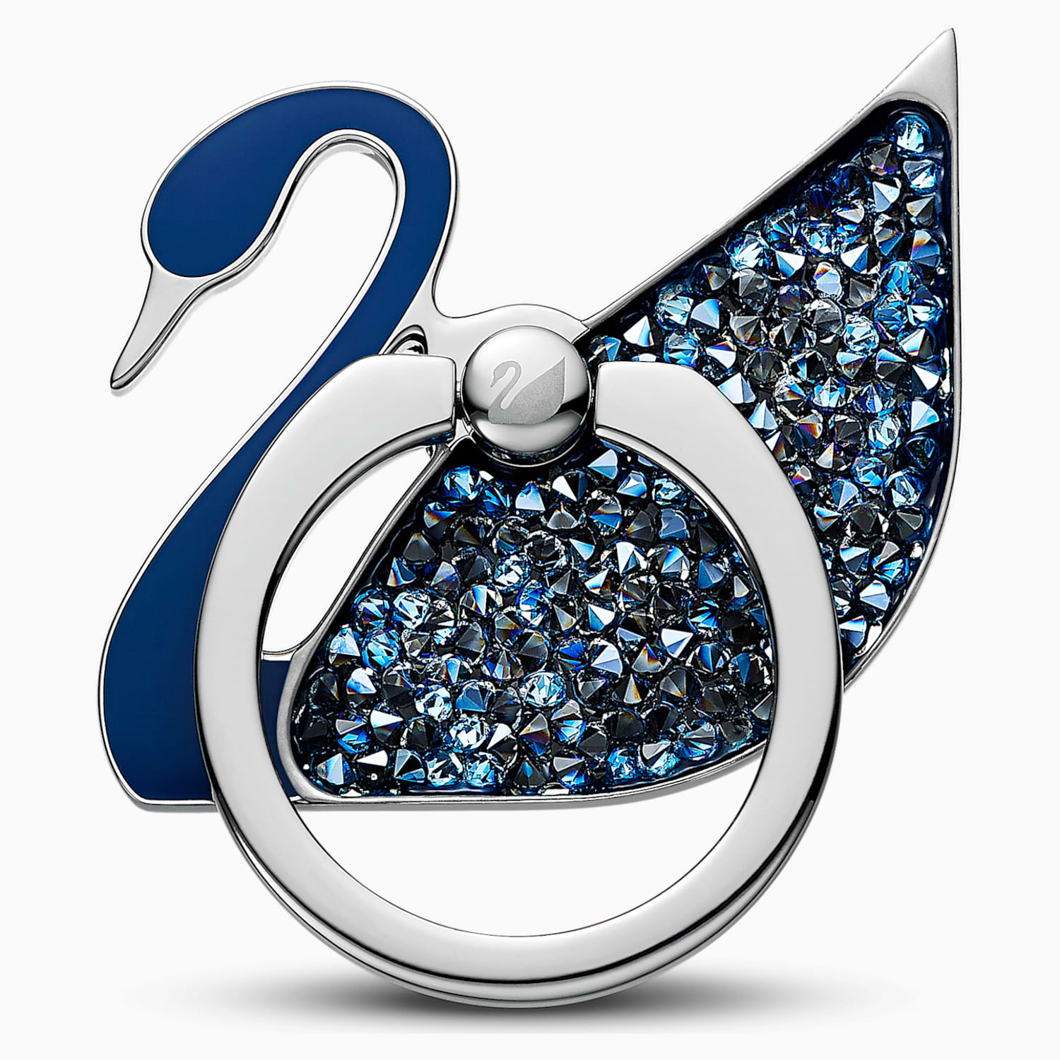 Swan Ring Sticker Blue Stainless Steel Swarovski Com