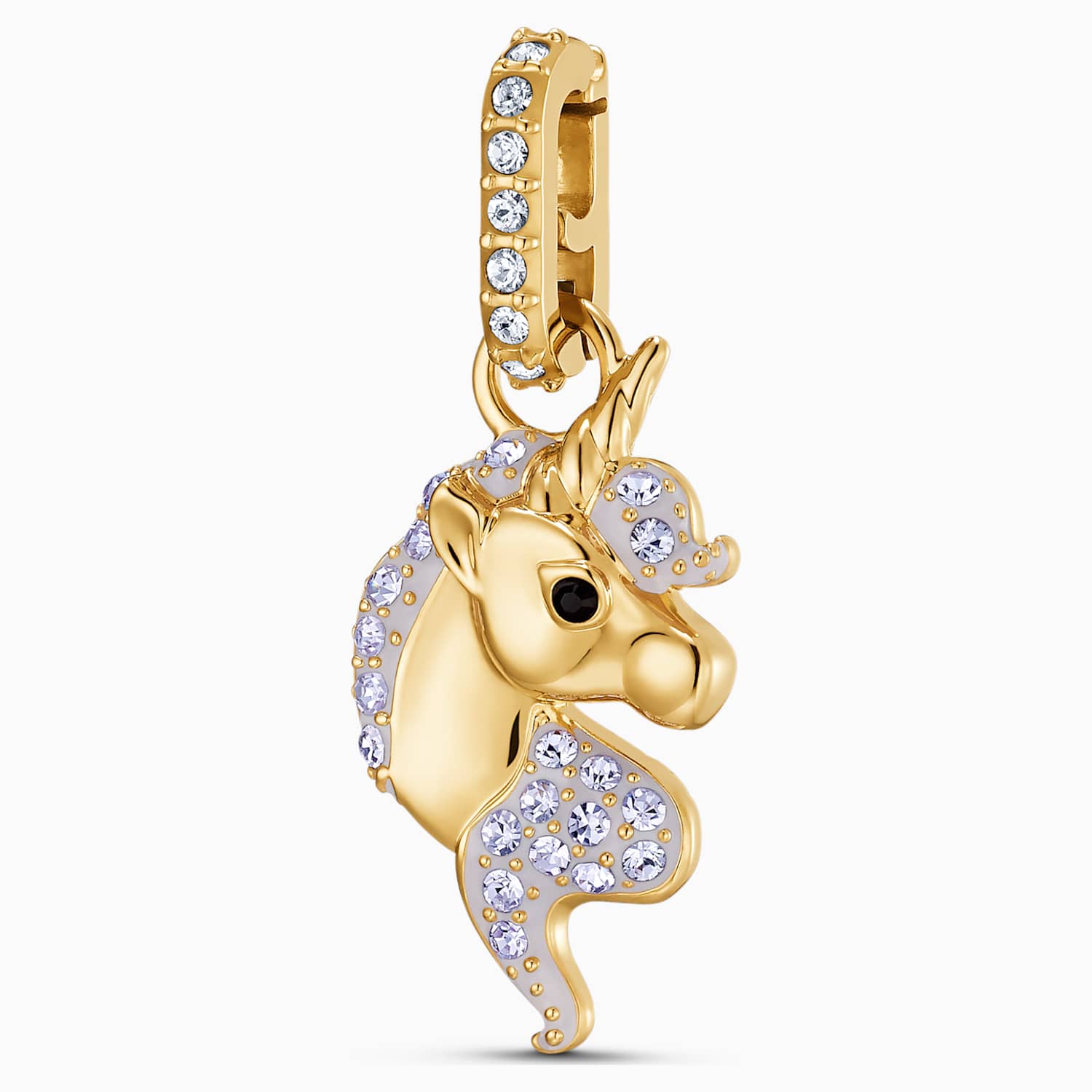 Out Of This World Unicorn Charm Violet Gold Tone Plated Swarovski Com