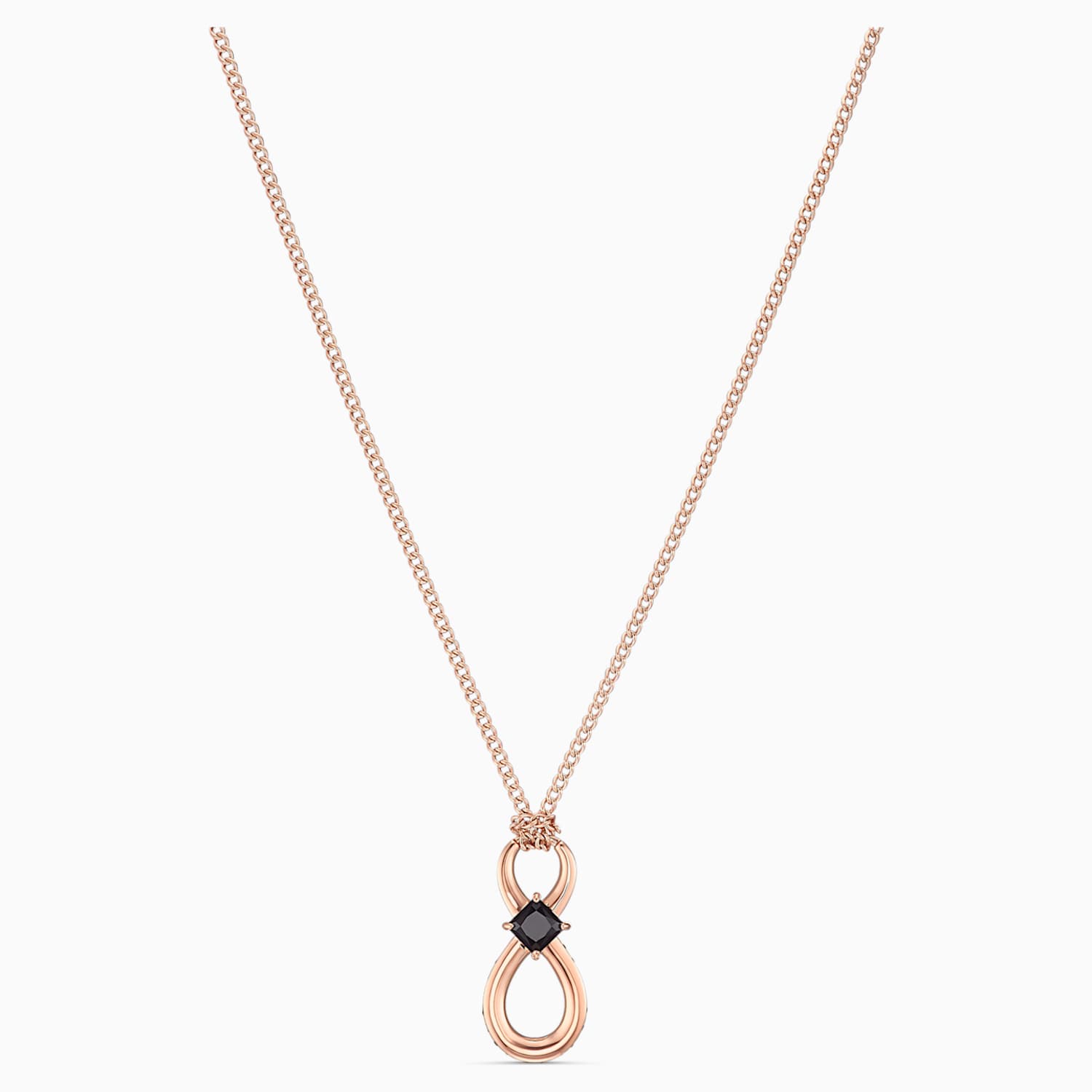 Swarovski Infinity Kolye Ucu Siyah Pembe Altin Rengi Kaplama Swarovski Com