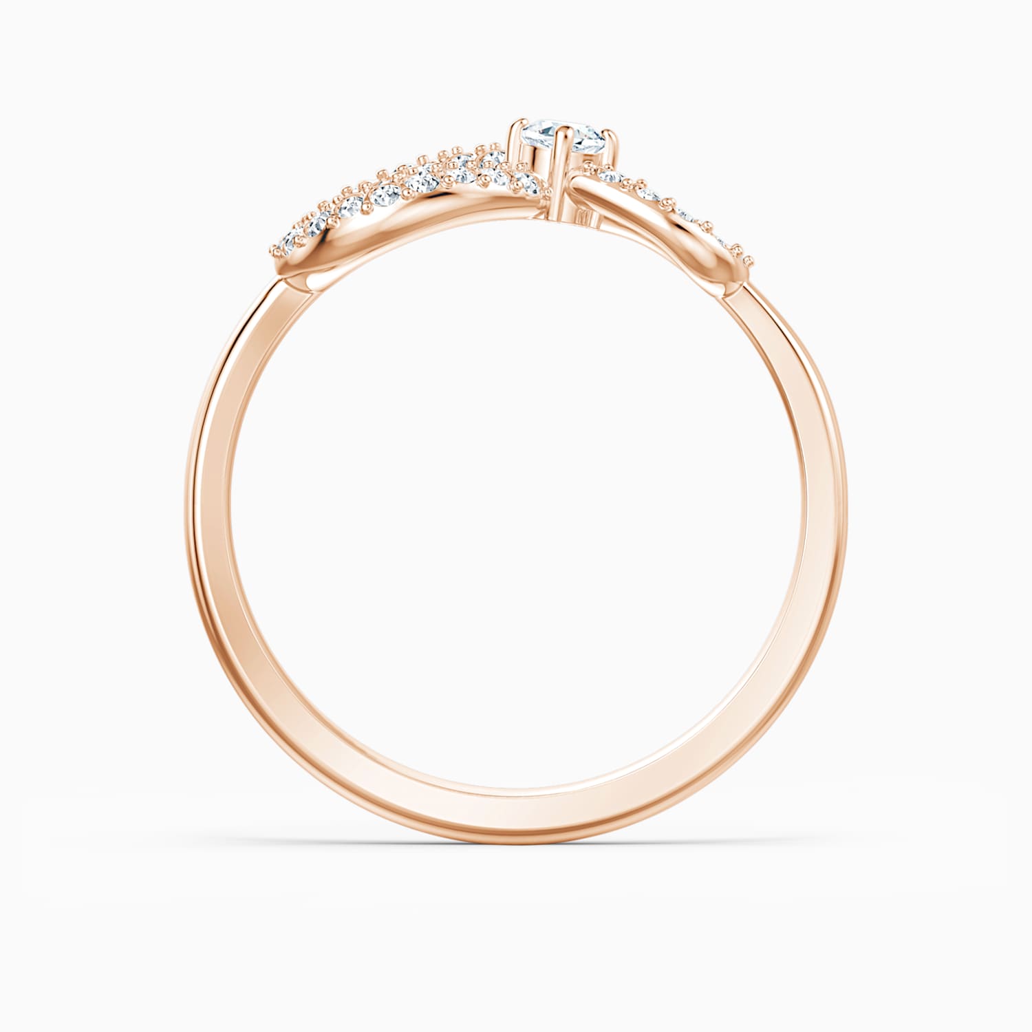 Swarovski Infinity Ring White Rose Gold Tone Plated Swarovski Com
